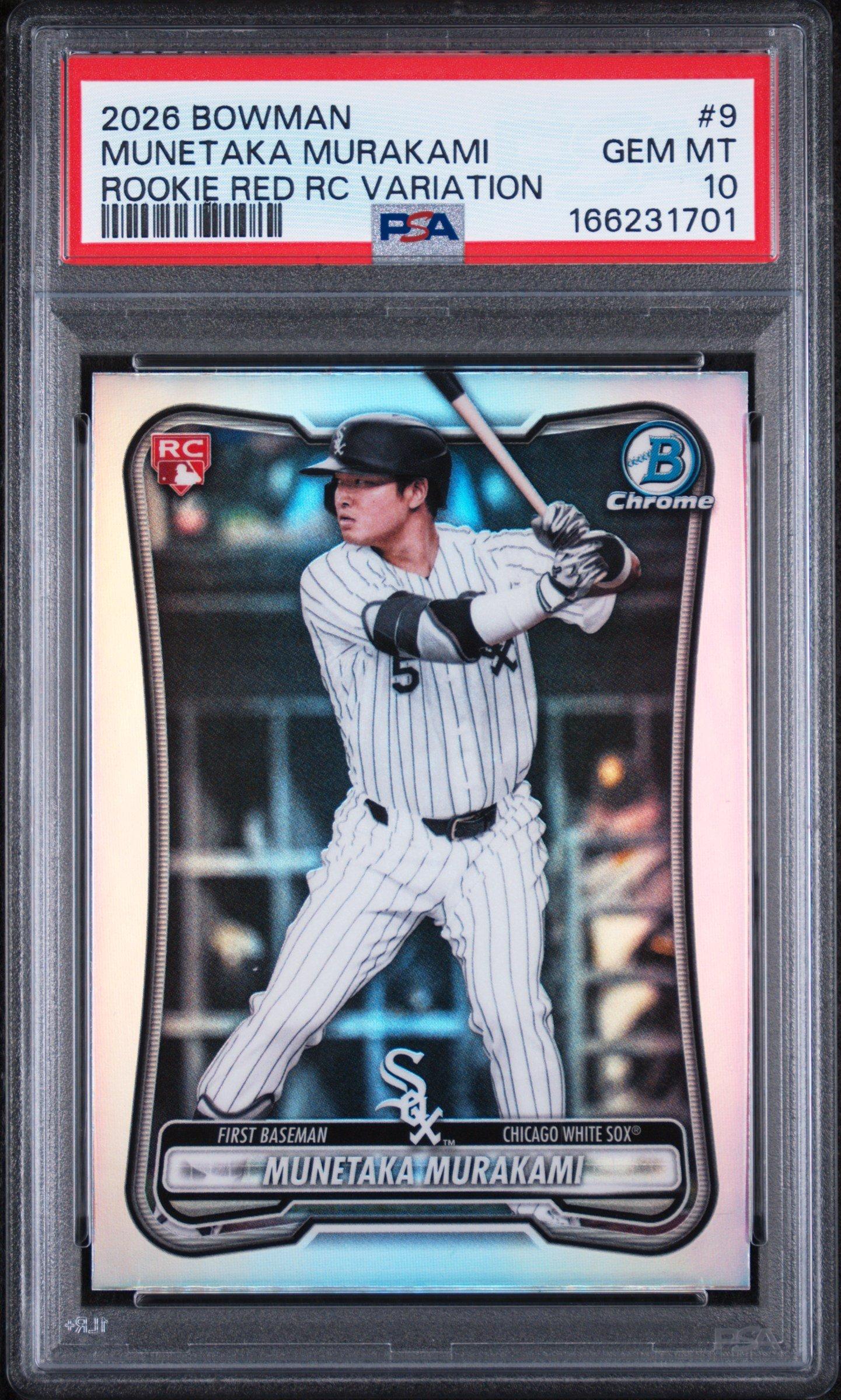 2026 Bowman 9 Munetaka Murakami Rookie Red Rc Variation PSA 10
