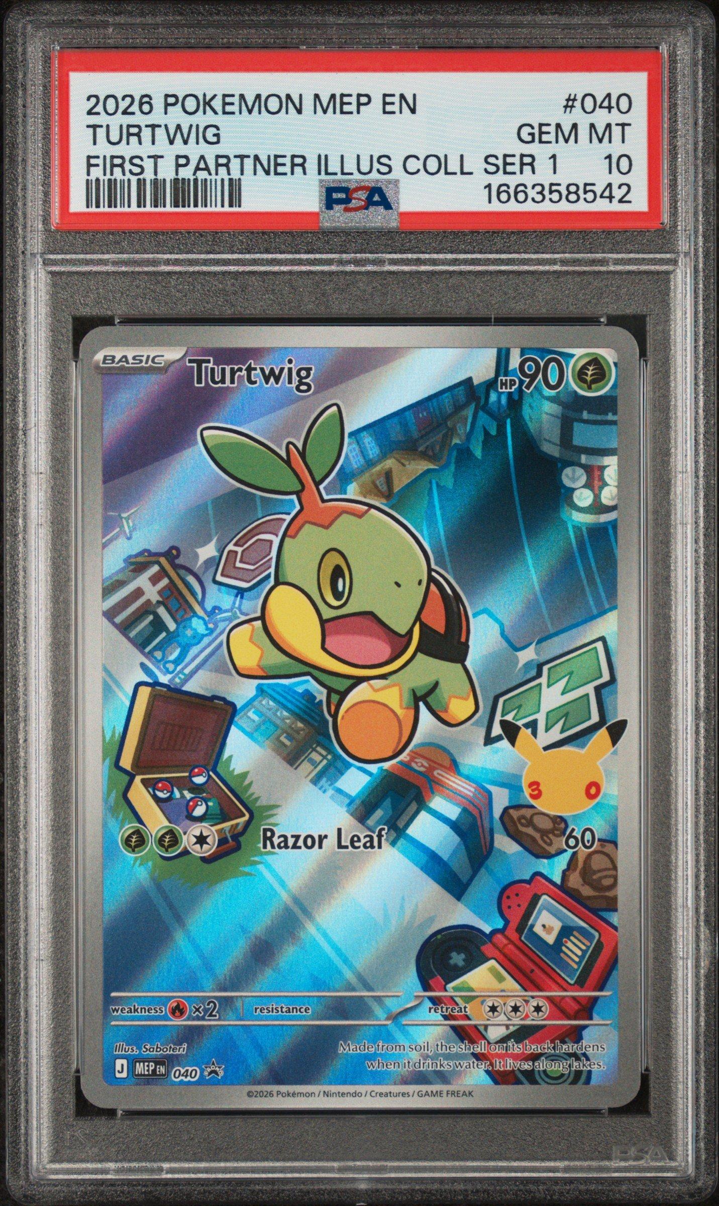 Turtwig 040 PSA 10 Pokemon graded card