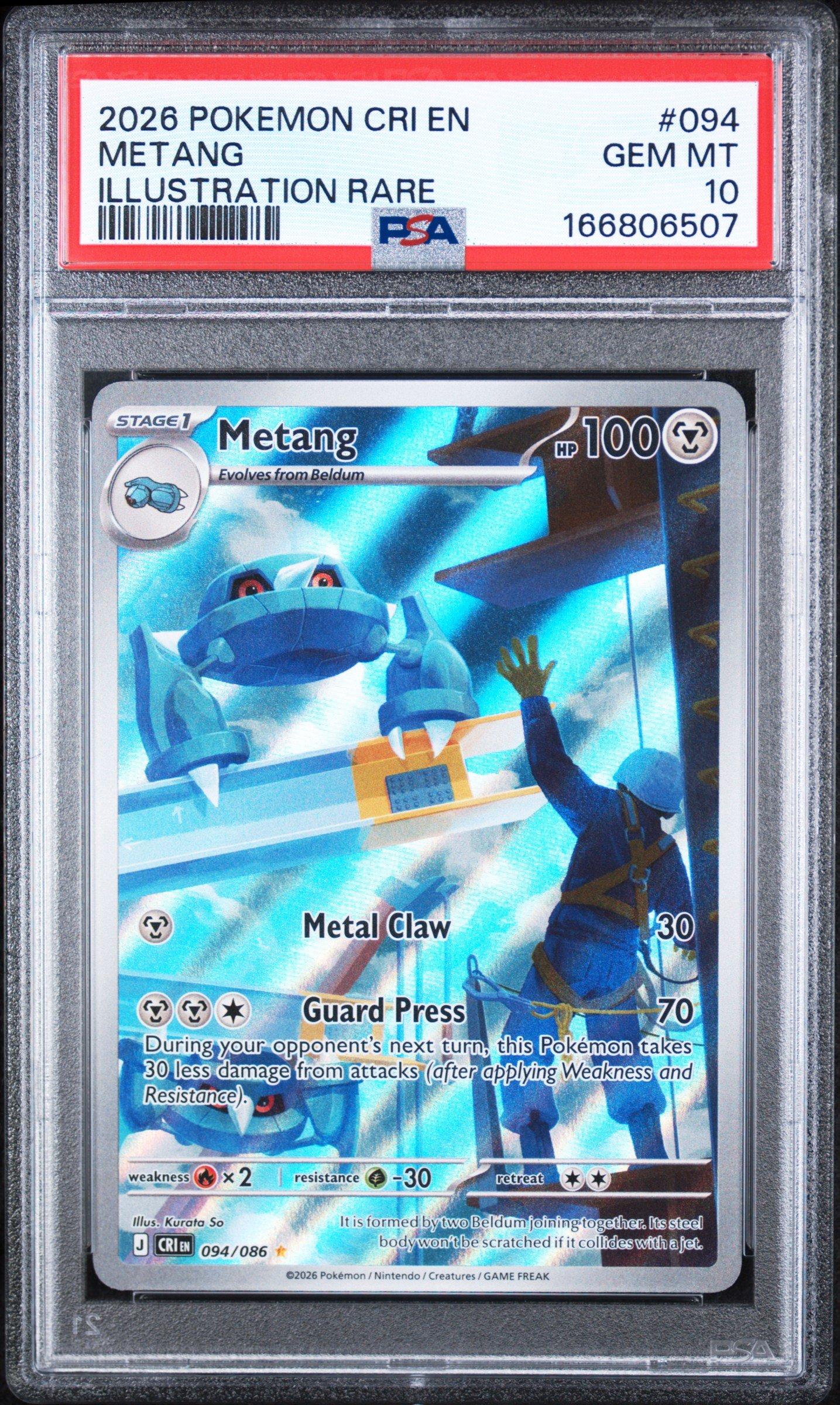 Metang 094 PSA 10 Pokemon graded card