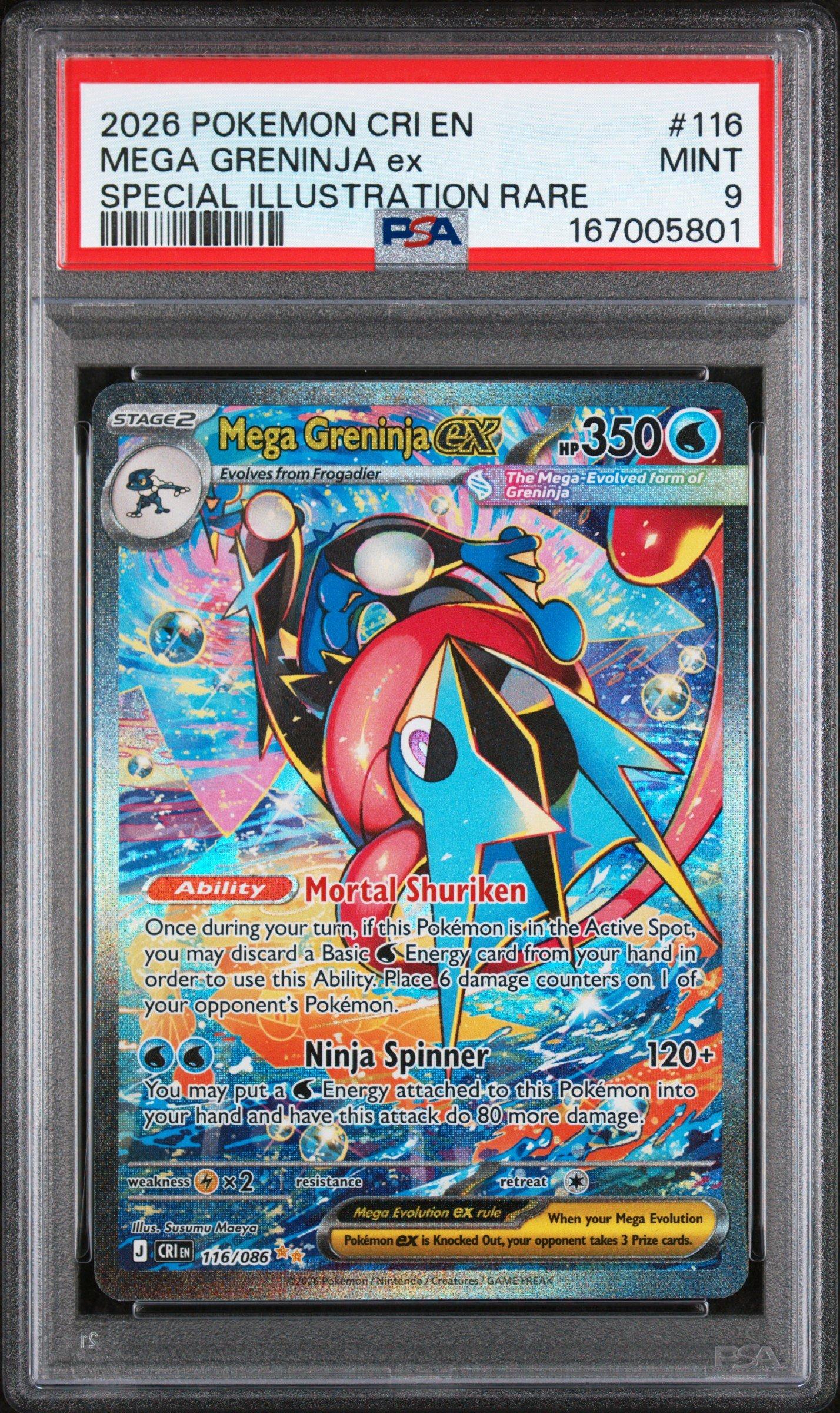 PSA10 Happy 17th Anniversary!! [水面下] ⑤ 2026 Pokemon Cri En-chaos Rising 116 Mega Greninja Ex Special