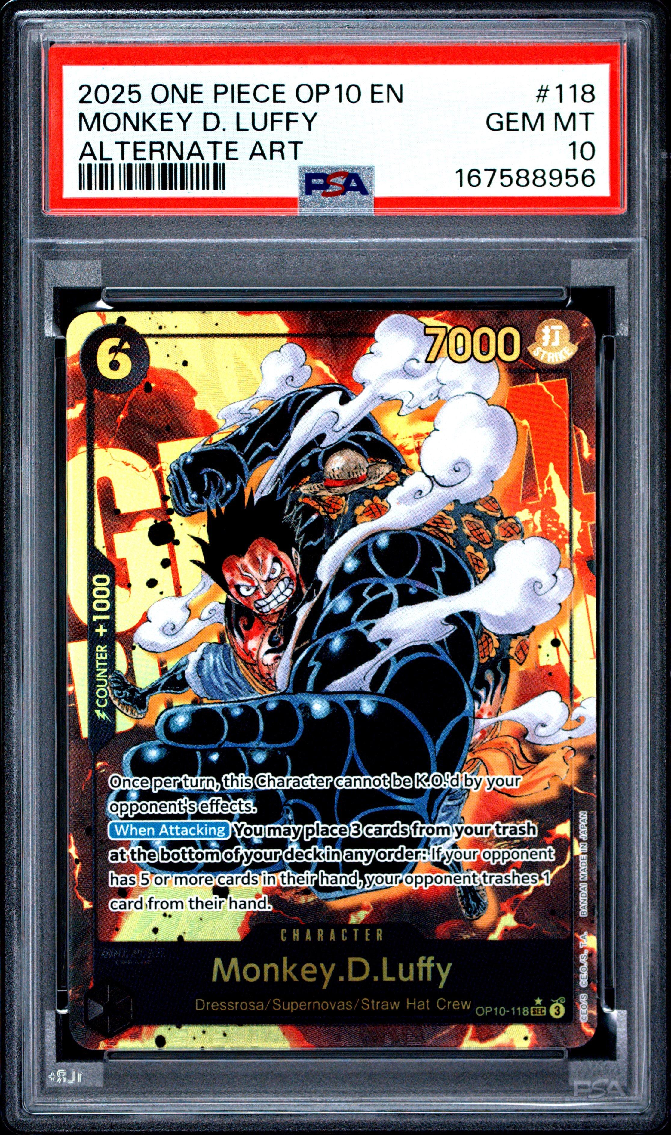 2025 One Piece Op10-royal Blood 118 Monkey D. Luffy Alternate Art
