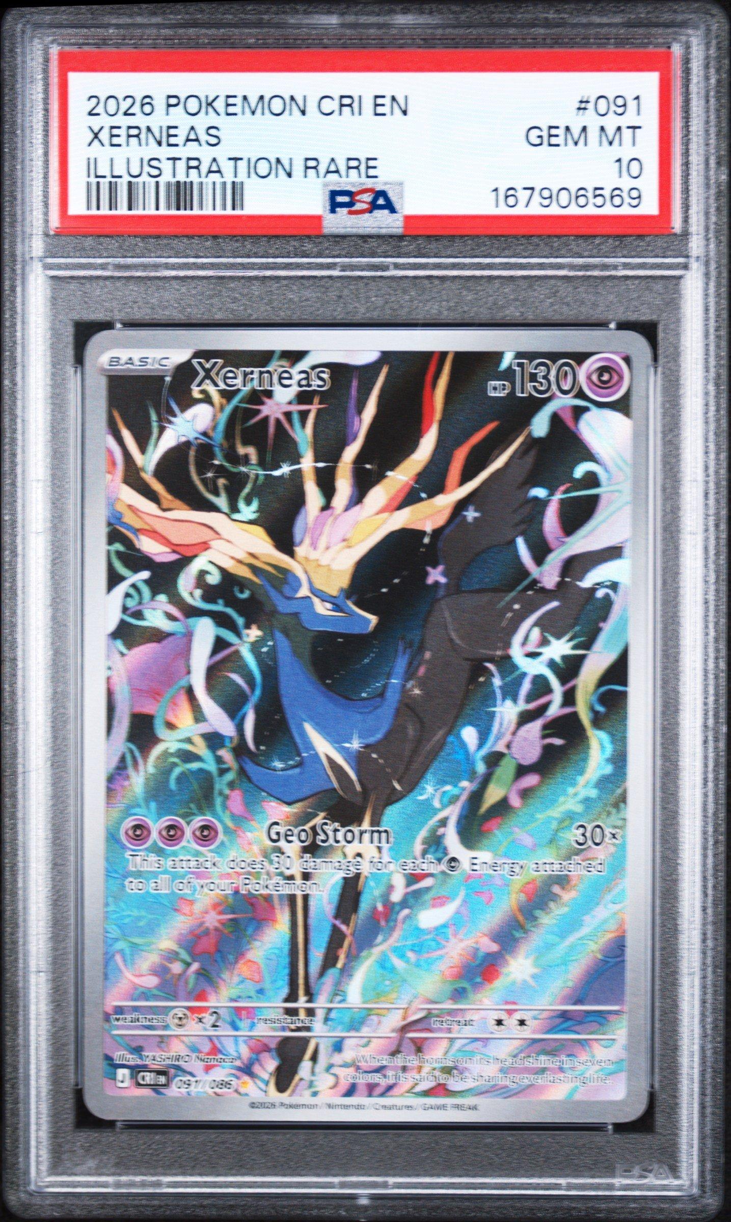 Xerneas 091 PSA 10 Pokemon graded card