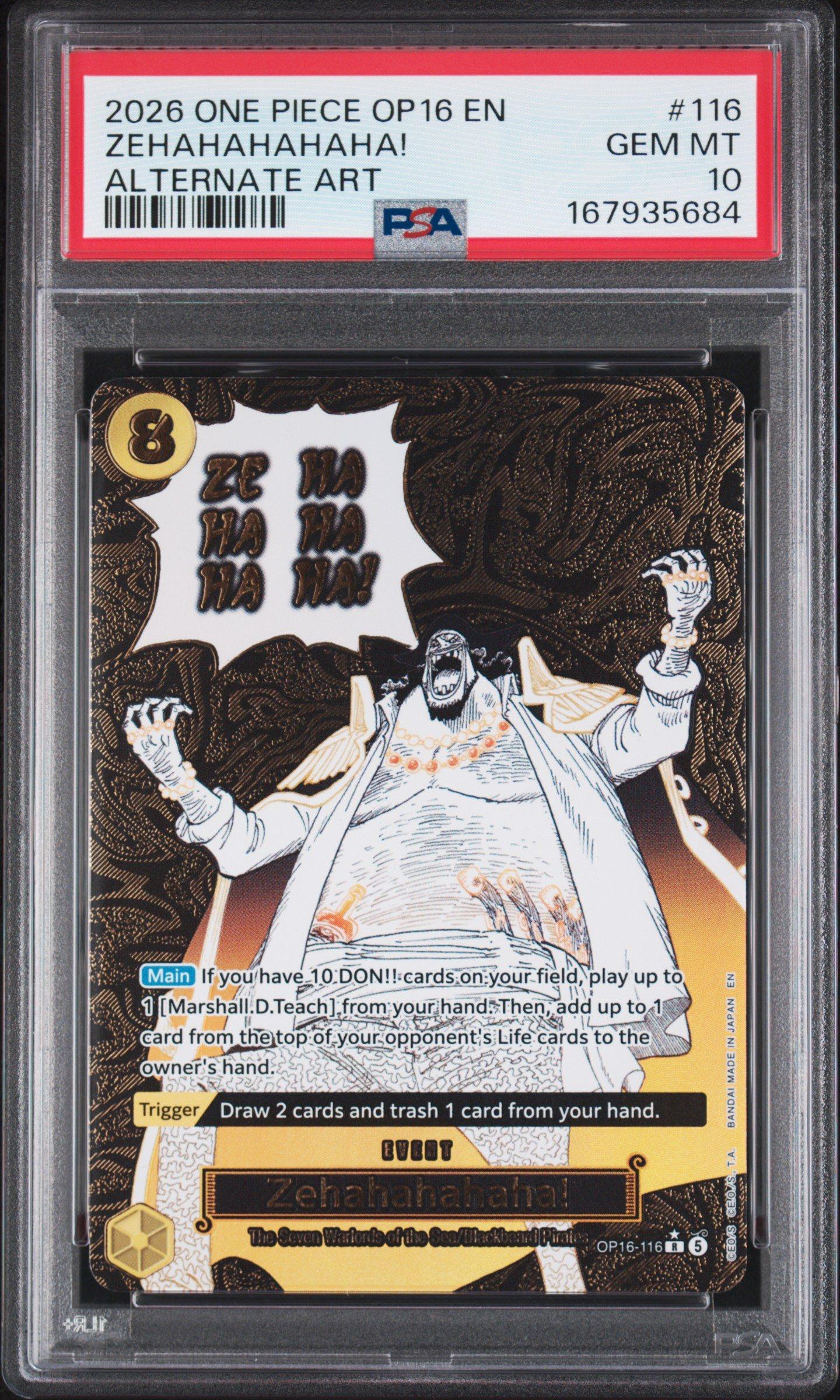 2026 One Piece Op16-the Time Of Battle 116 Zehahahahaha! Alternate