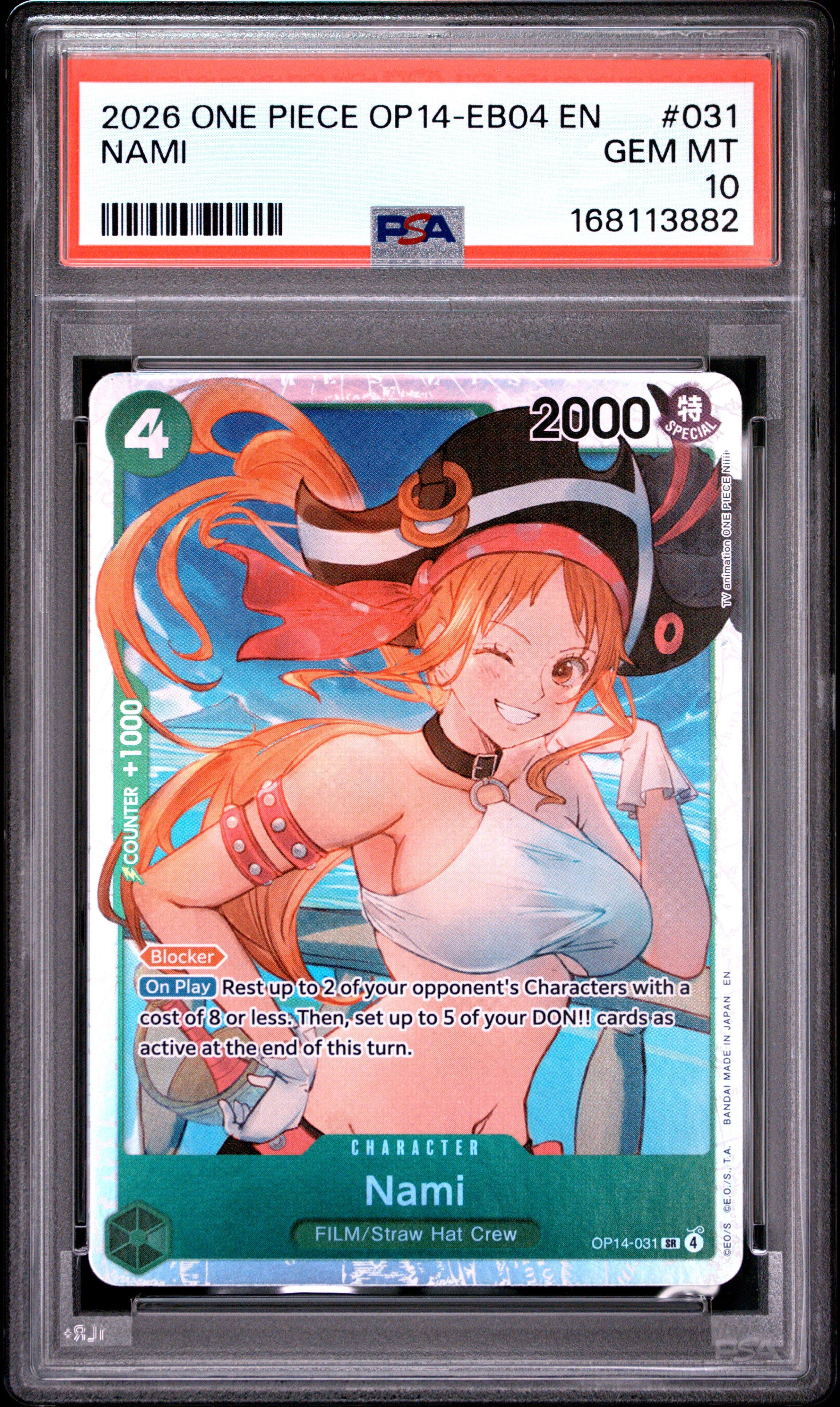 2026 One Piece Op14-eb04-the Azure Sea's Seven 031 Nami PSA 10