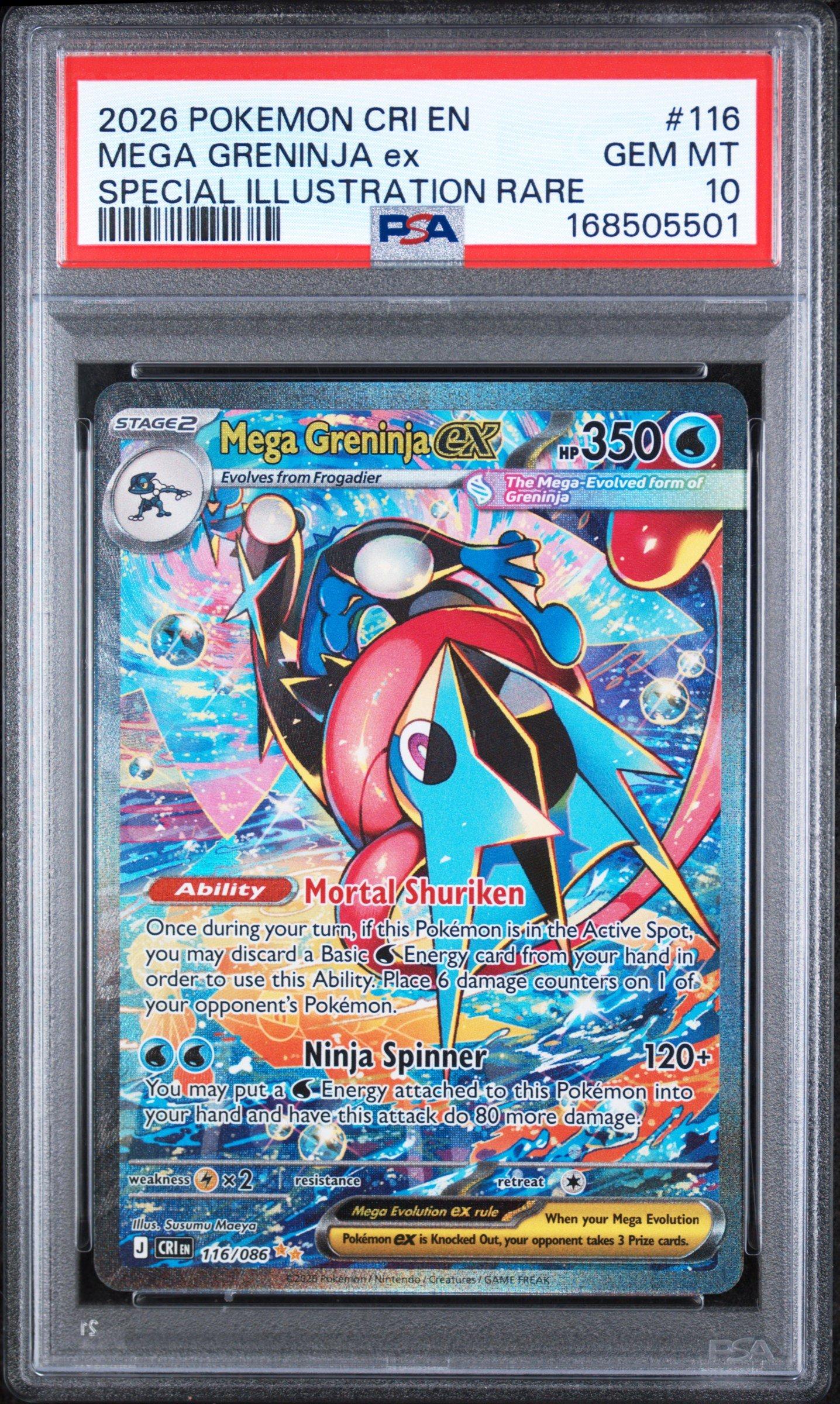 2026 Pokemon Cri En-chaos Rising 116 Mega Greninja Ex Special
