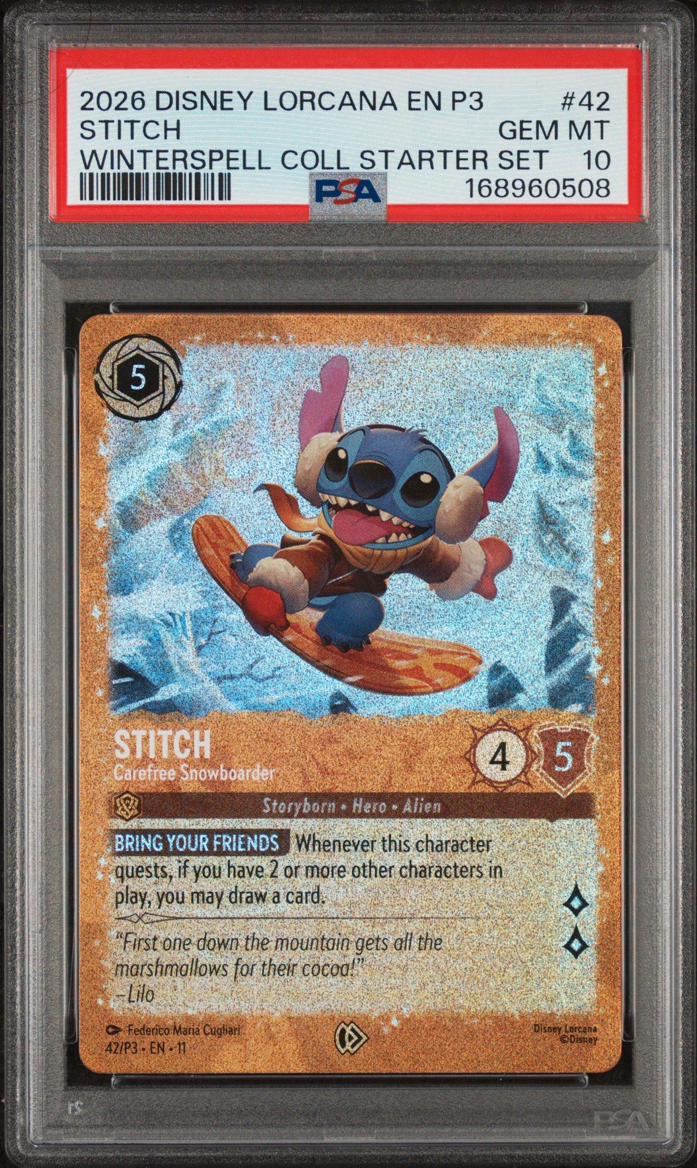 Disney Lorcana スティッチ D100 PSA 9 2025 Disney Lorcana En 9-fabled 216 Be King Undisputed Epic PSA 9