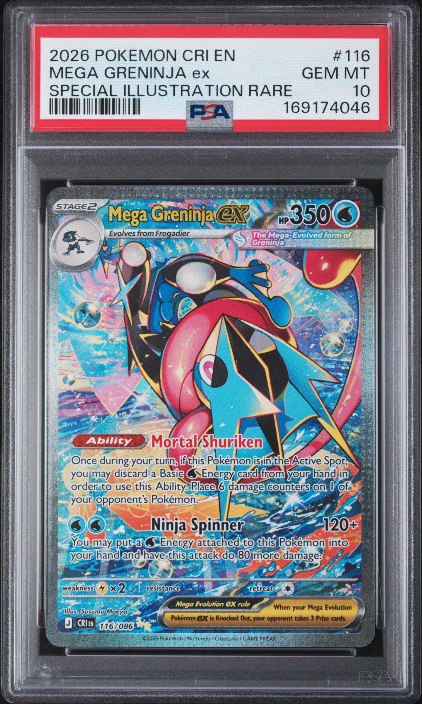 2026 Pokemon Cri En-chaos Rising 116 Mega Greninja Ex Special
