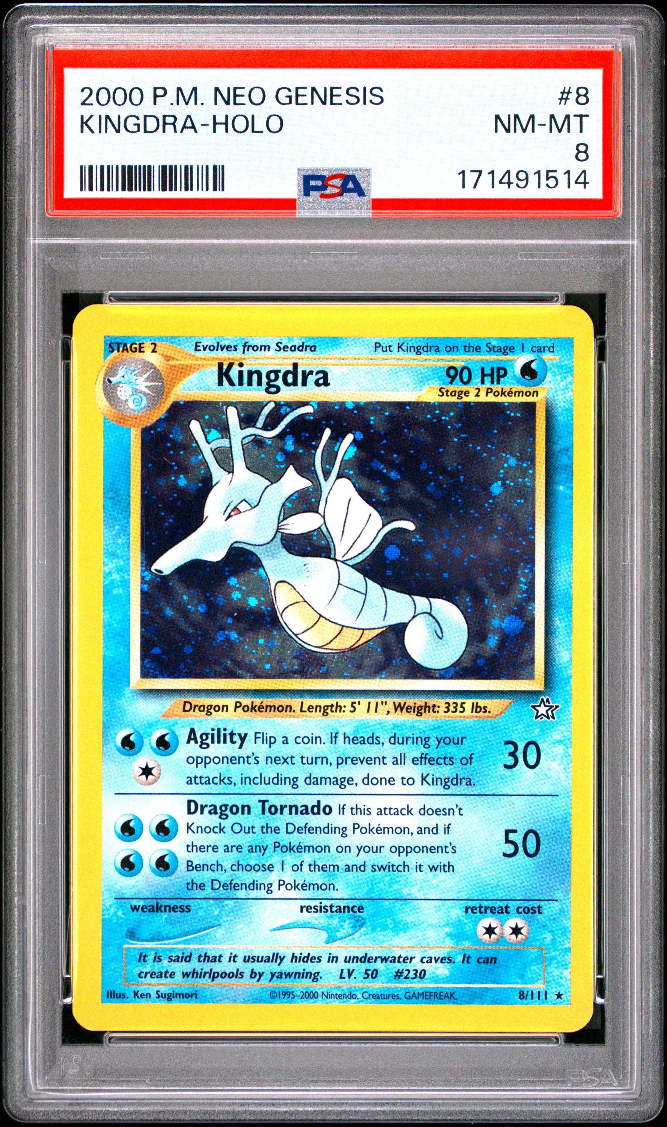 2000 Pokemon Neo Genesis 8 Kingdra-holo PSA 8 Graded Card | GameStop