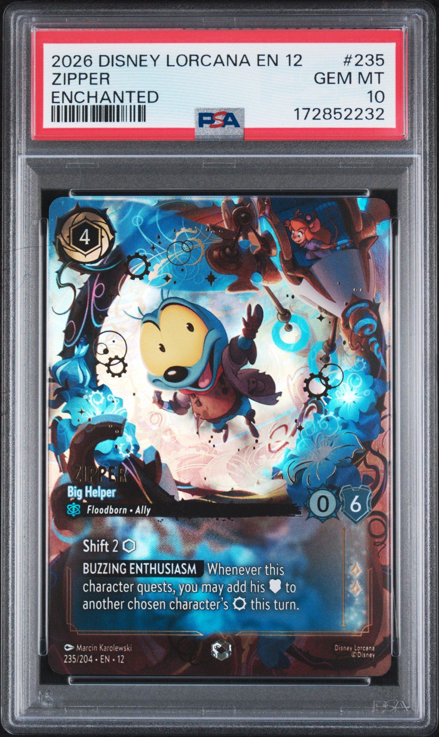 2026 Disney Lorcana En 12-wilds Unknown 235 Zipper - Big Helper