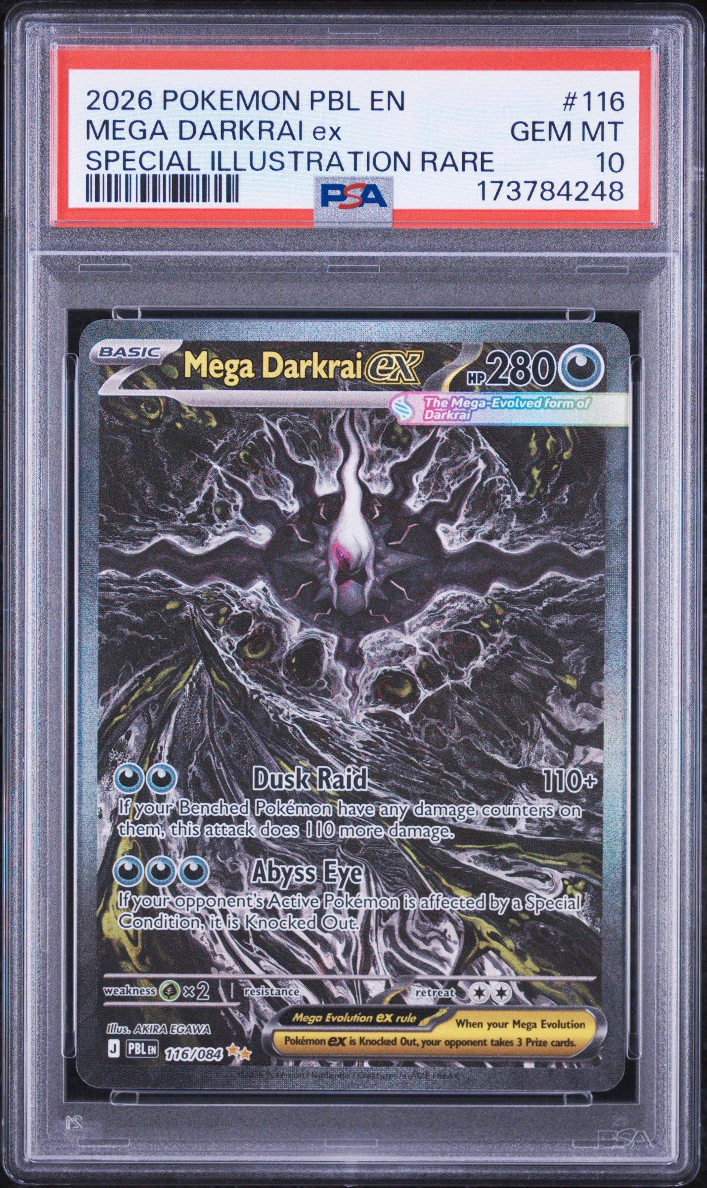 Mega Darkrai Ex 116 PSA 10 Pokemon graded card