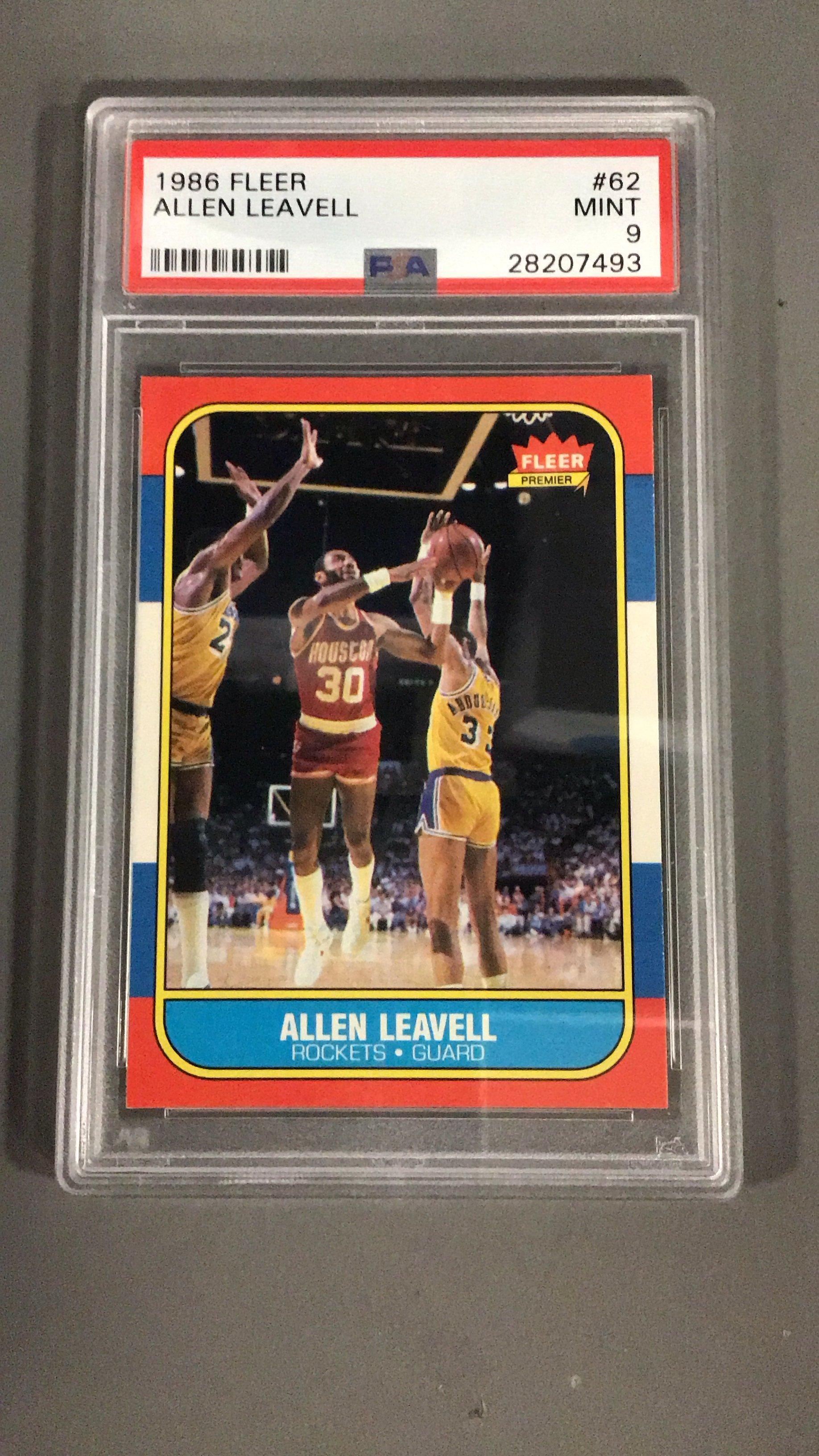 1986 Fleer 62 Allen Leavell PSA 9
