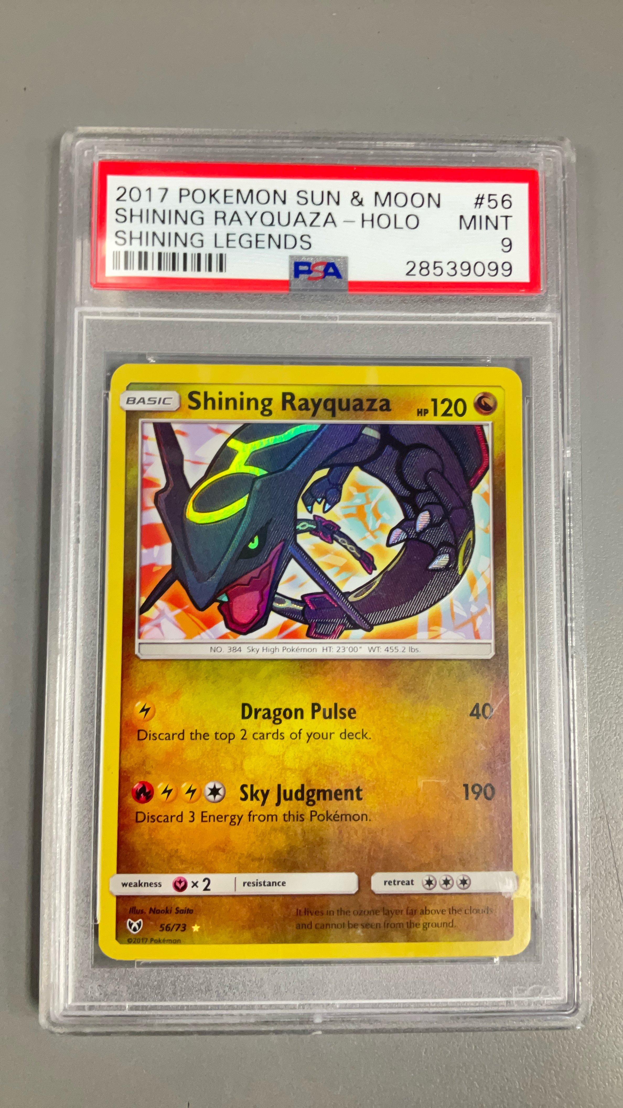 2017 Pokemon Sun & Moon Shining Legends 56 Shining Rayquaza-holo