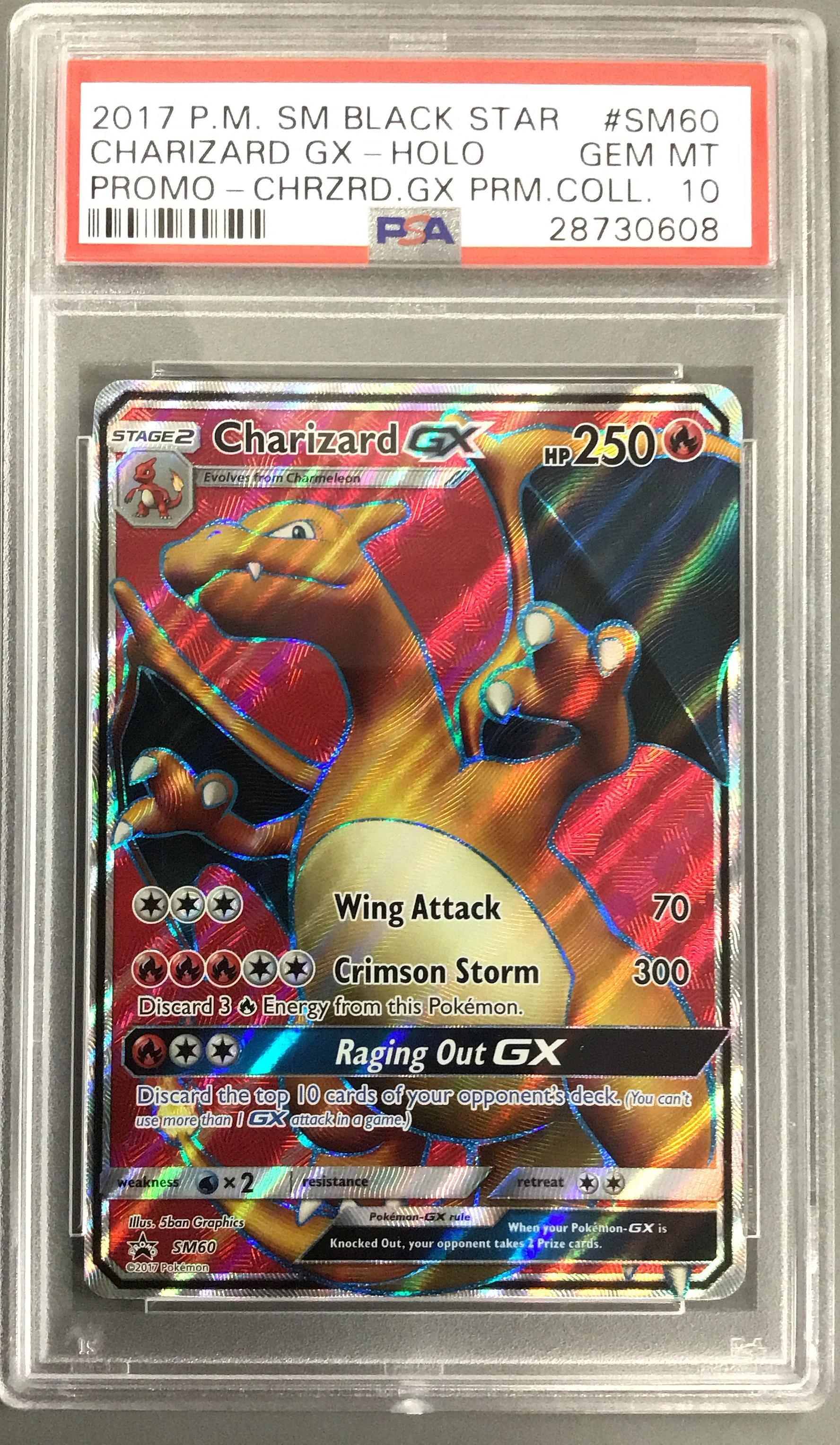 2017 Pokemon Sm Black Star Promo Sm60 Full Art/charizard Gx