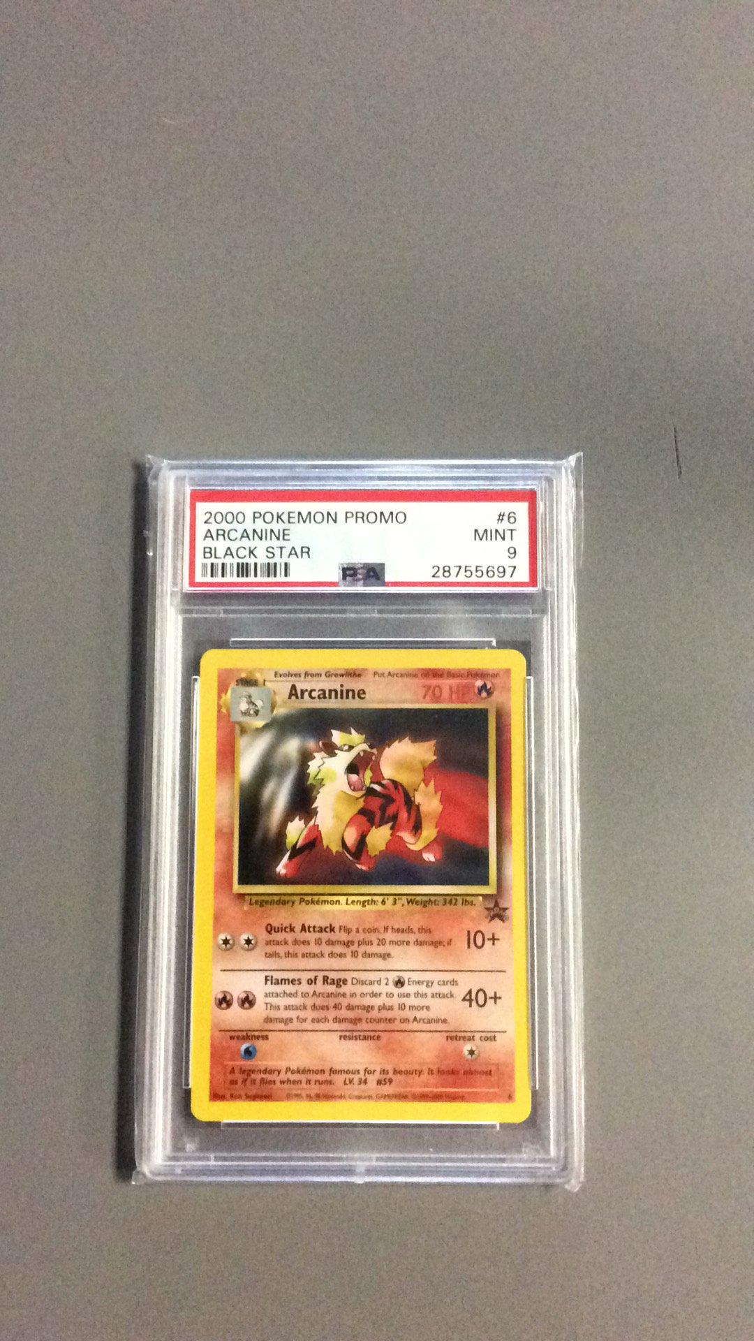 2000 Pokemon Promo Black Star 6 Arcanine PSA 9