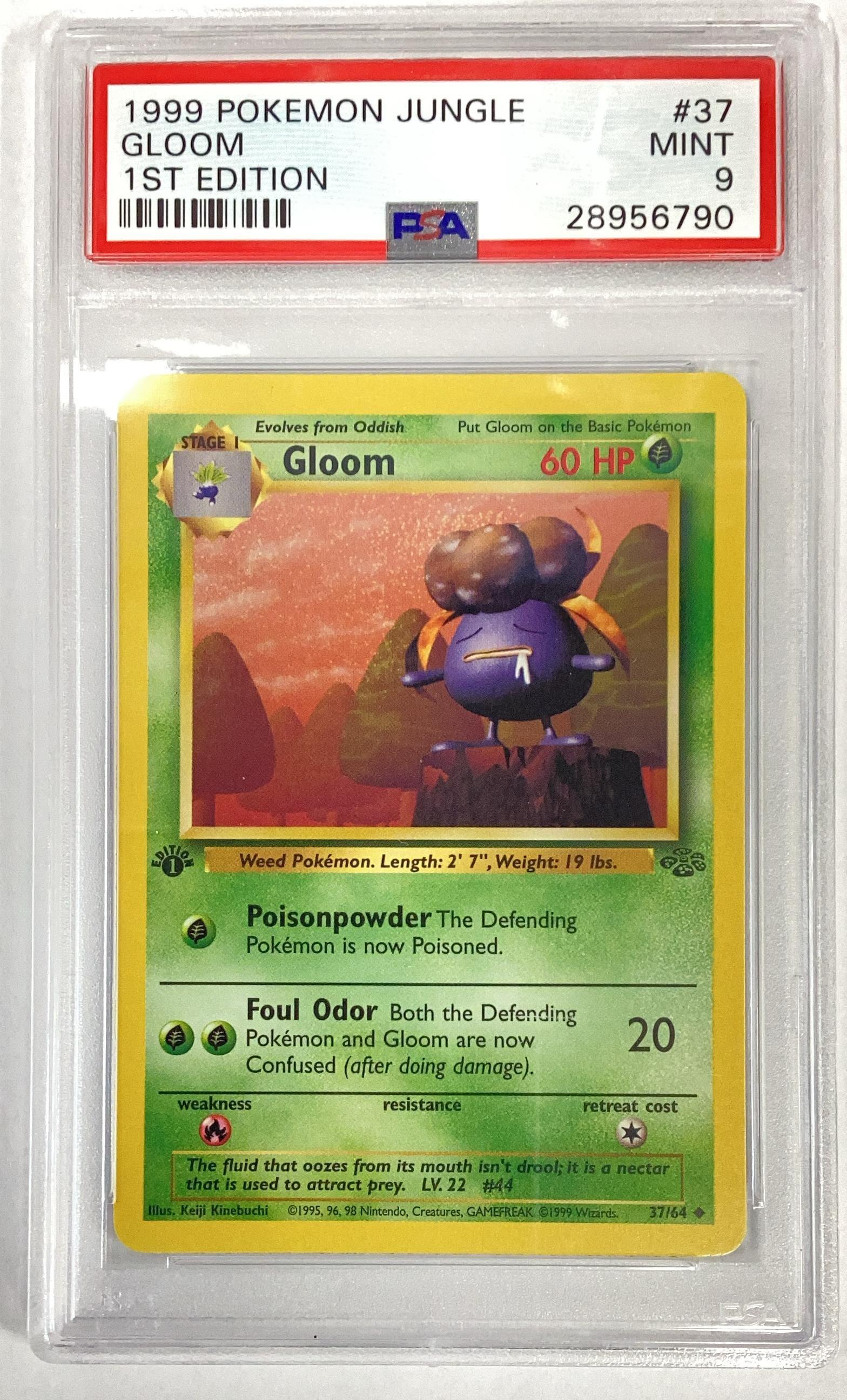 1999 Pokemon Jungle 37 Gloom 1st Edition PSA 9 Graded Card | GameStop