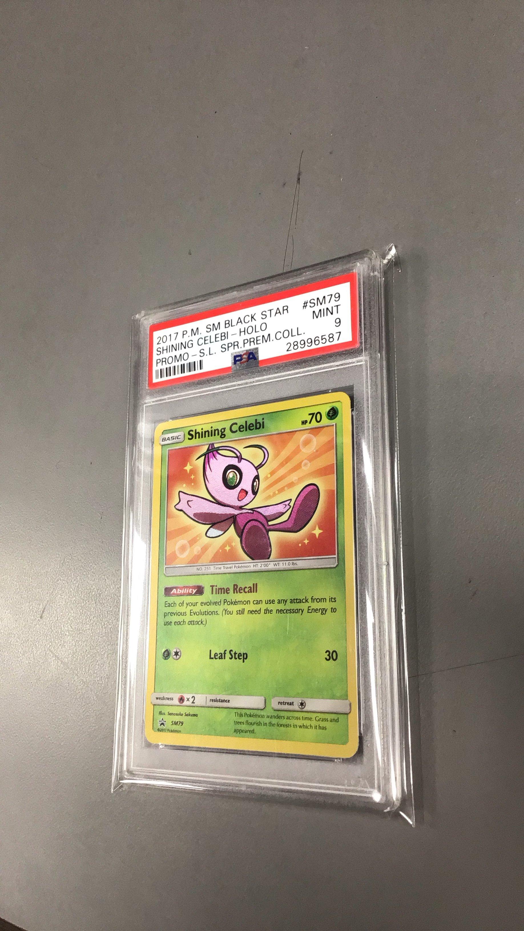 2017 Pokemon Sm Black Star Promo Sm79 Shining Celebi-holo Shining Legends Super Premium Collection PSA