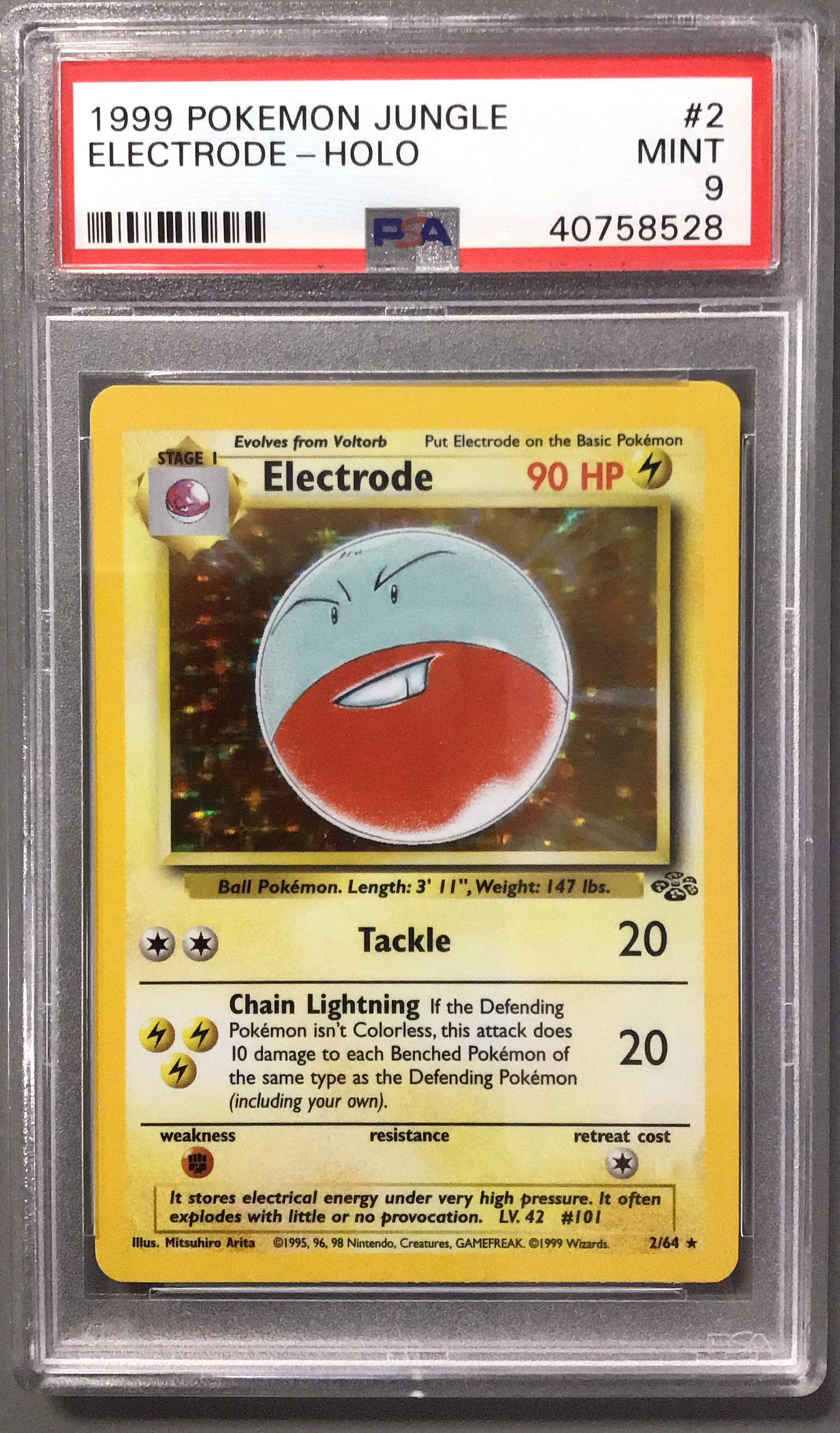 1999 Pokemon Jungle 2 Electrodeholo PSA 9 GameStop