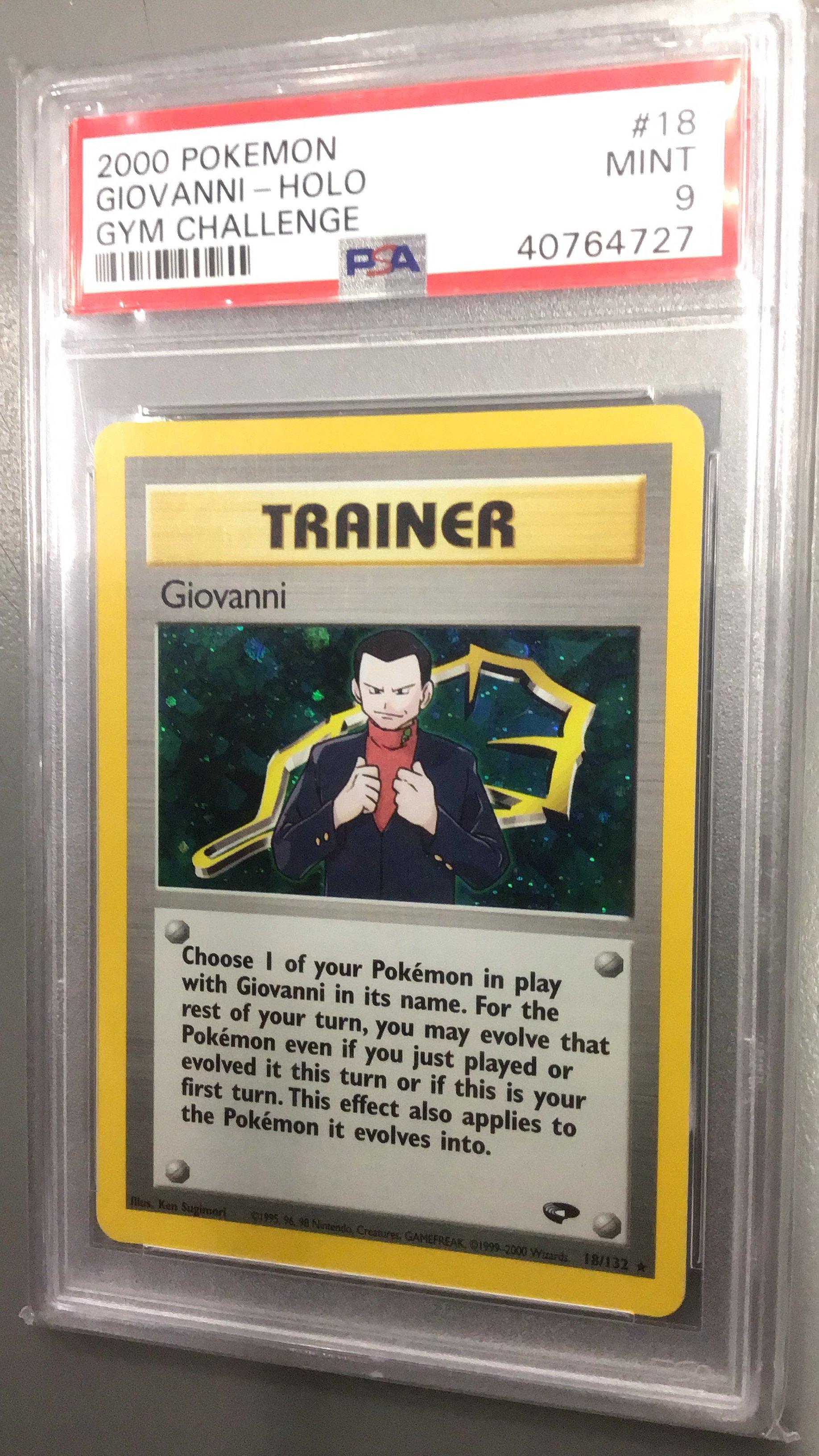 2000 Pokemon Gym Challenge 18 Giovanni-holo PSA 9