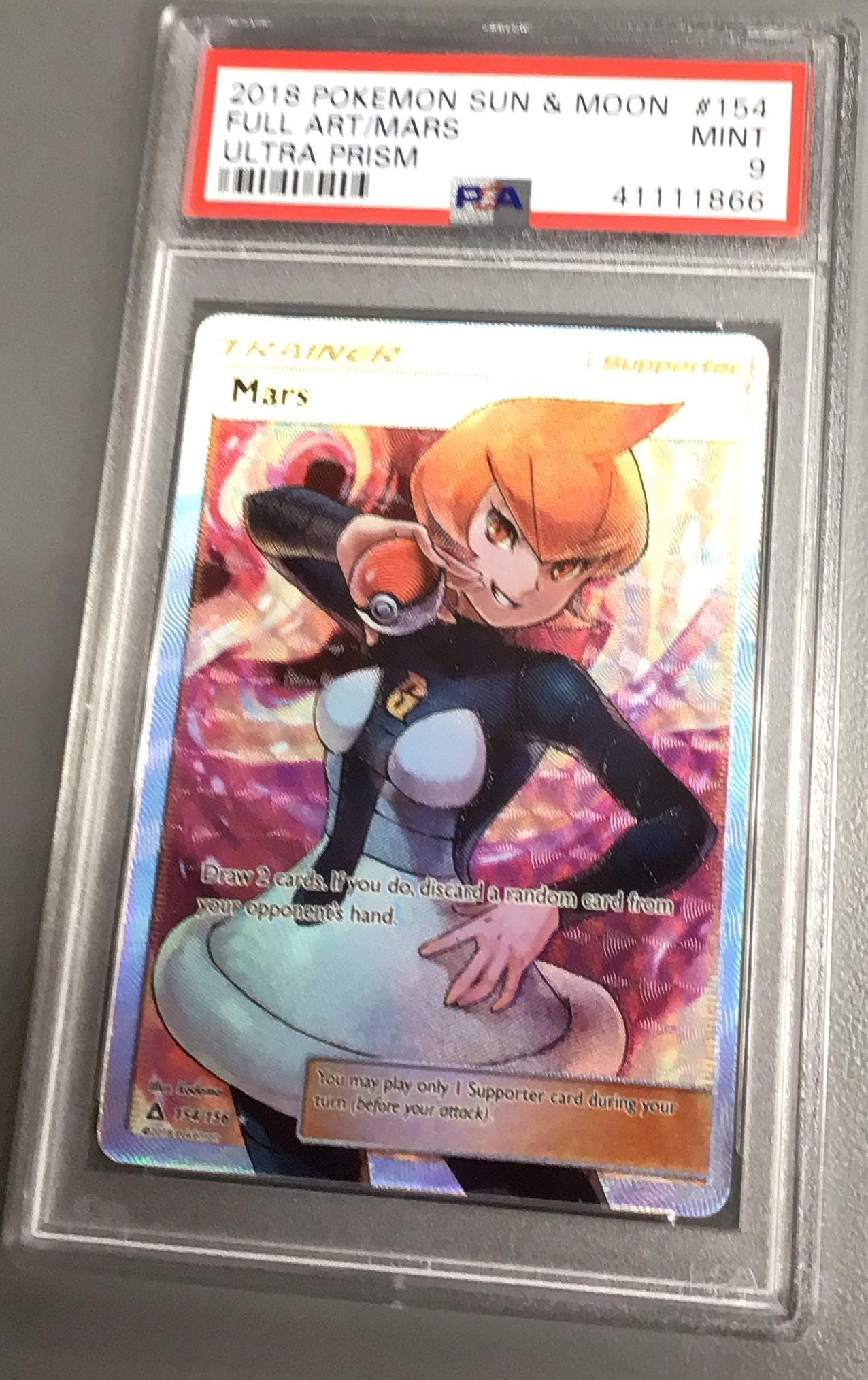2018 Pokemon Sun & Moon Ultra Prism 154 Full Art/mars PSA