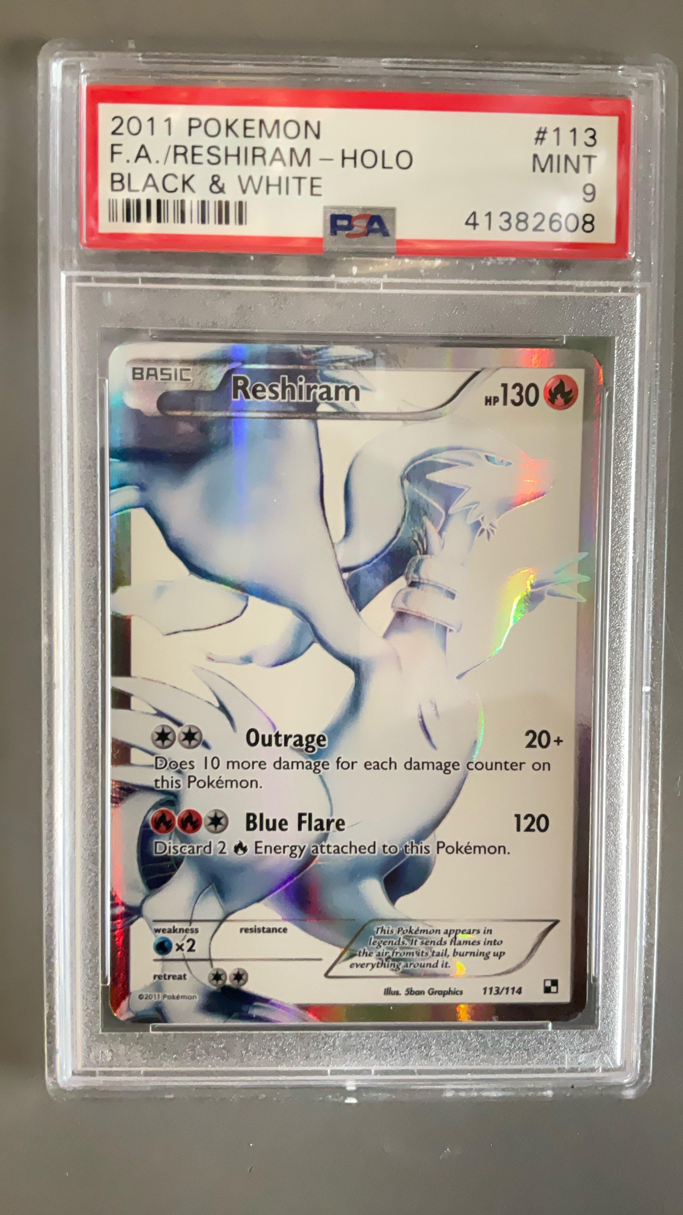 2011 Pokemon Black & White 113 Full Art/reshiram PSA 9