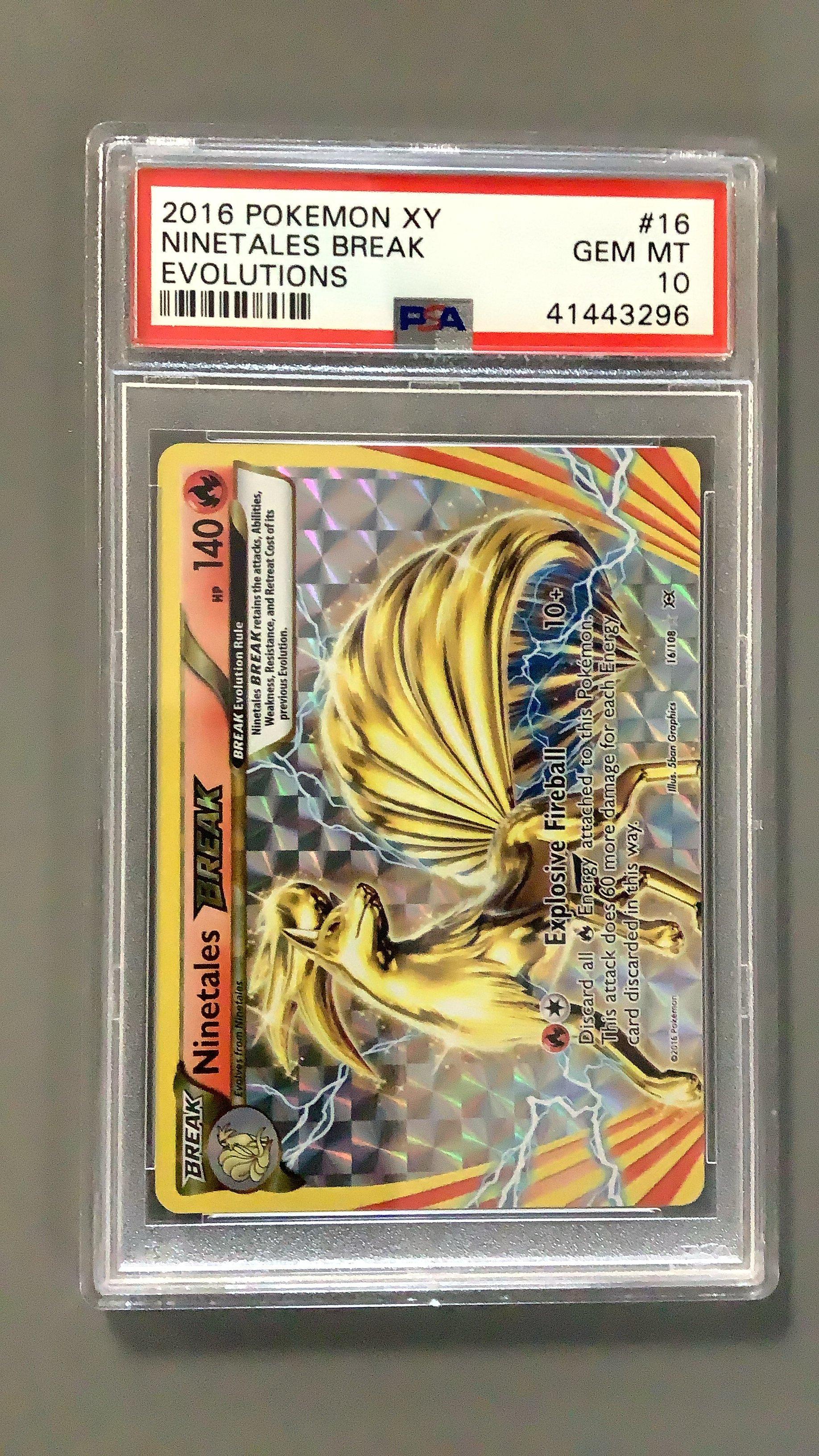 2016 Pokemon Xy Evolutions 16 Ninetales Break PSA