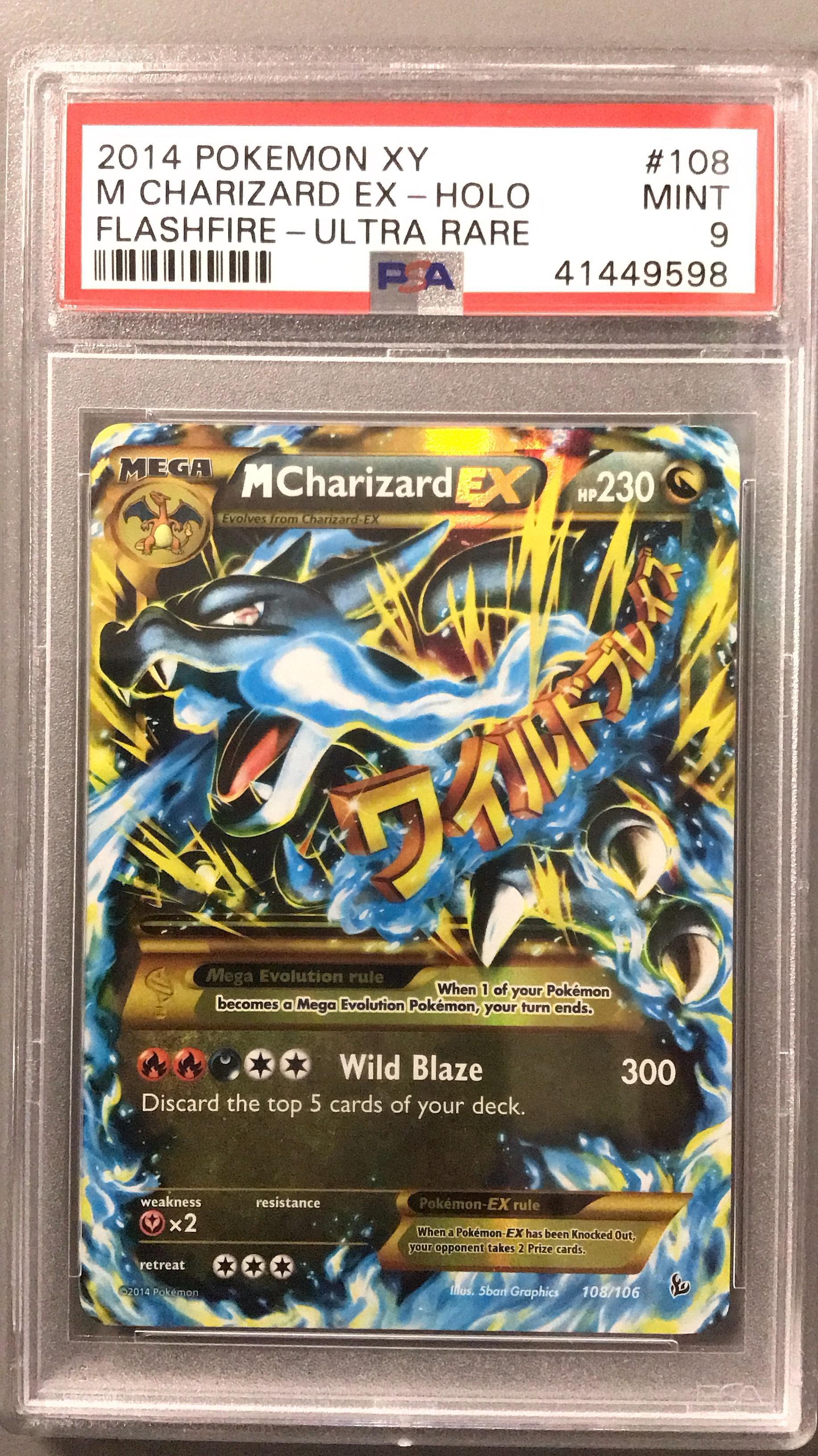 2014 Pokemon Xy Flashfire 108 M Charizard Ex Ultra Rare PSA 9