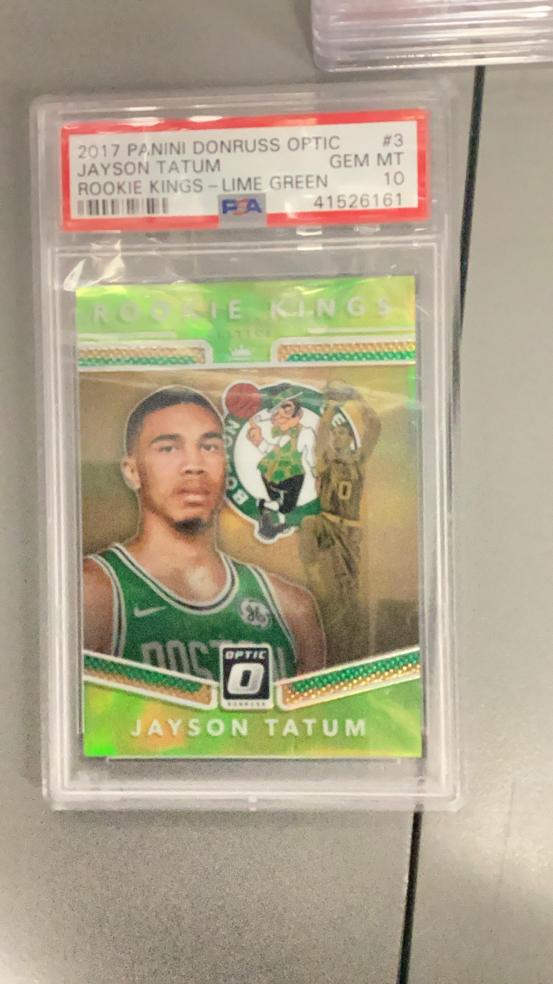 2017 Panini Donruss Optic Rookie Kings 3 Jayson Tatum Lime Green PSA 10