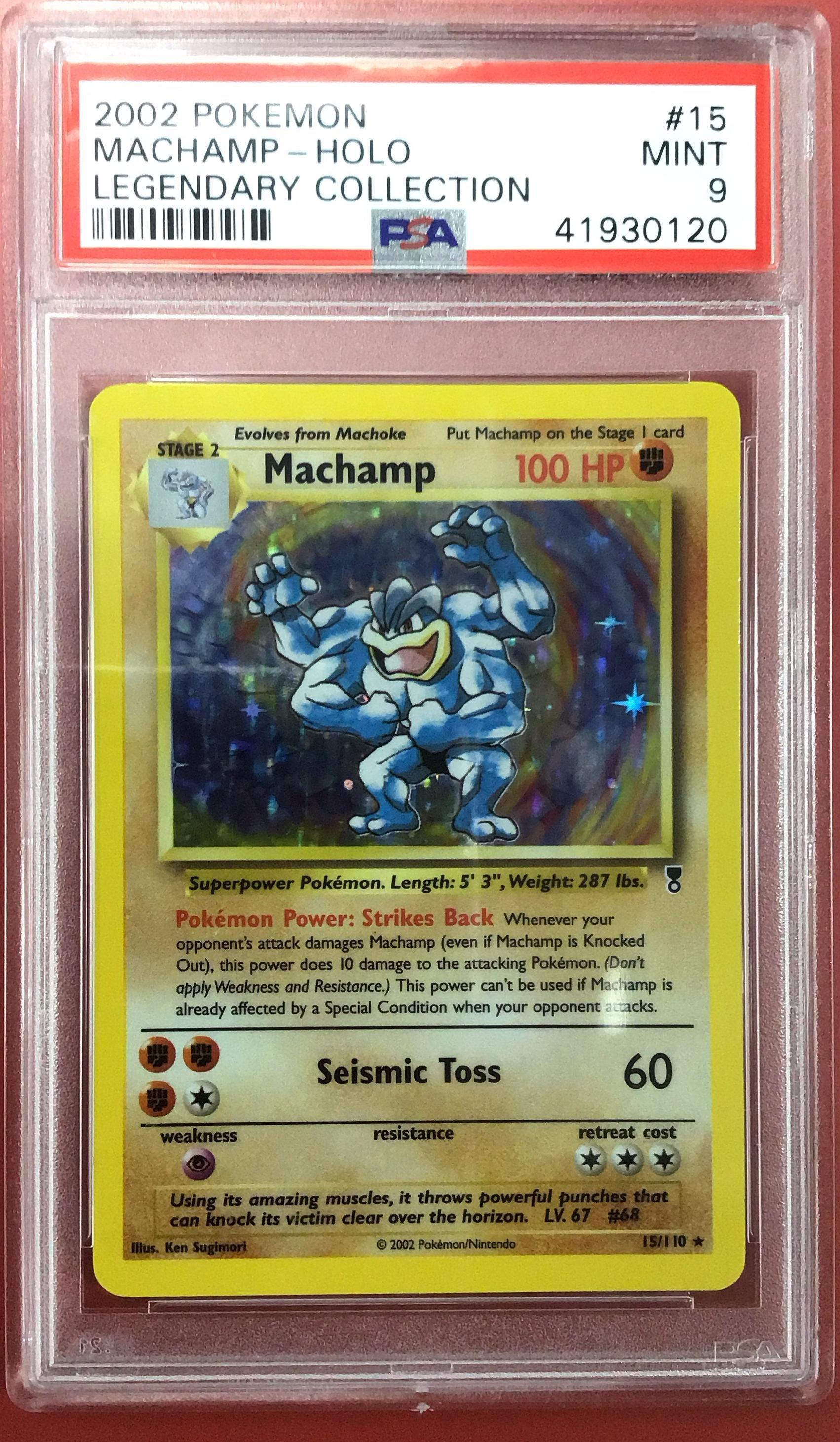2002 Pokemon Legendary Collection 15 Machamp-holo PSA 9 Graded Card |  GameStop