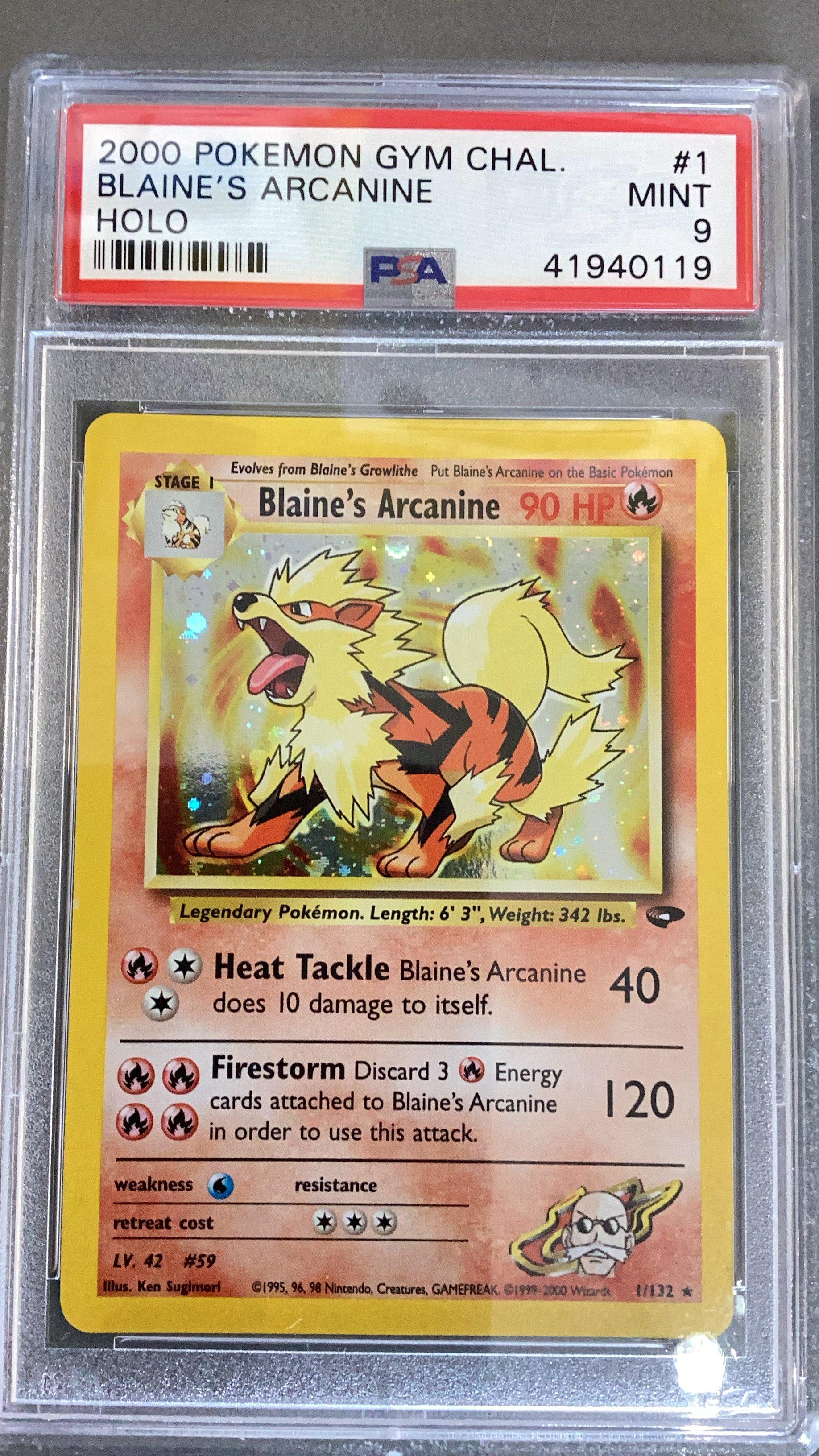 arcanine pokemon card 1995 059/165 - Growlithe - 151 Fire Firestorm (120) Discard 3 Fire Energy cards attached to Blaines Arcanine in order to use this attack Arcanine's PrideI wanted this piece