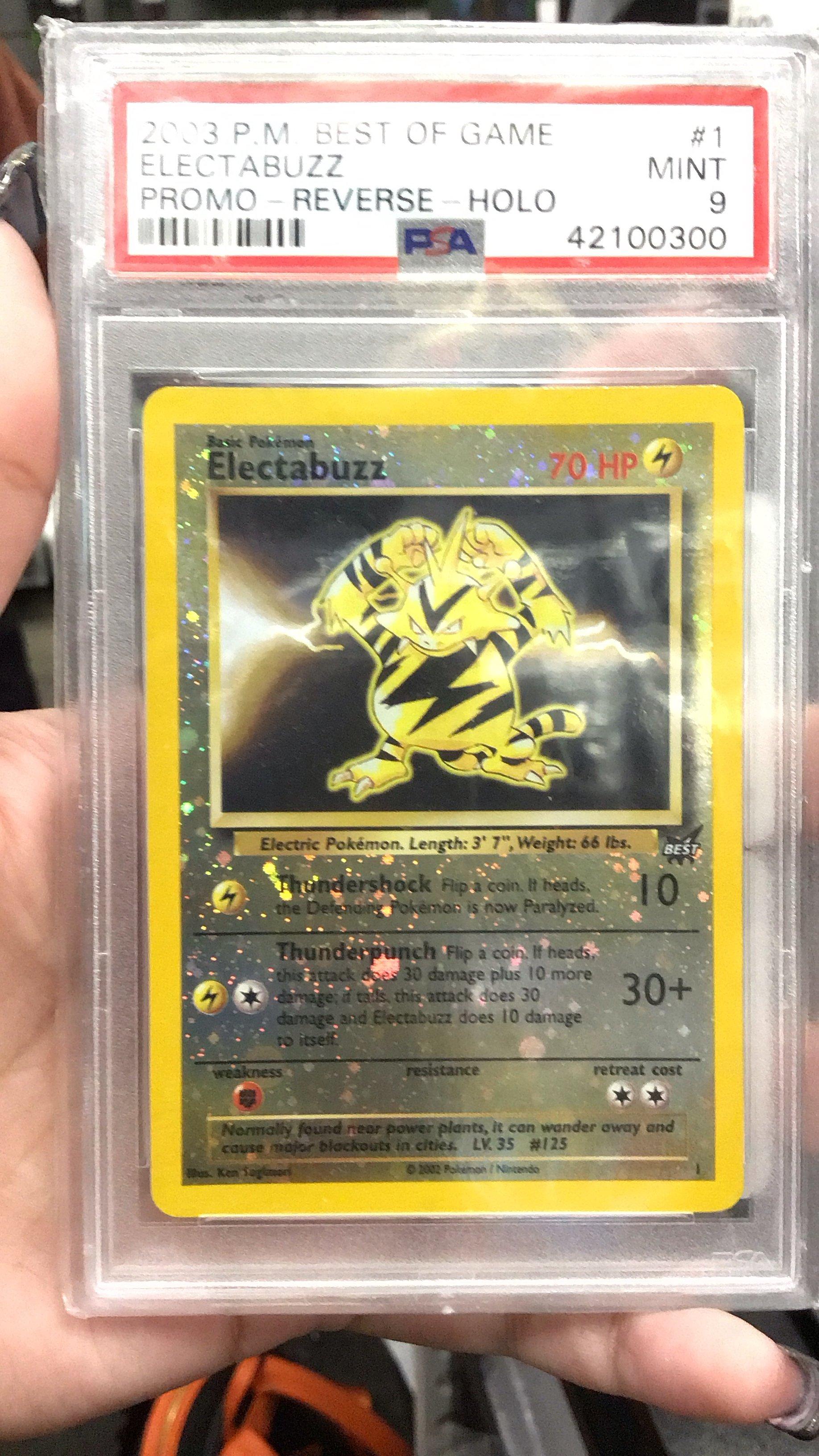 2003 Pokemon Best Of Game Promo 1 Electabuzz-reverse Foil PSA
