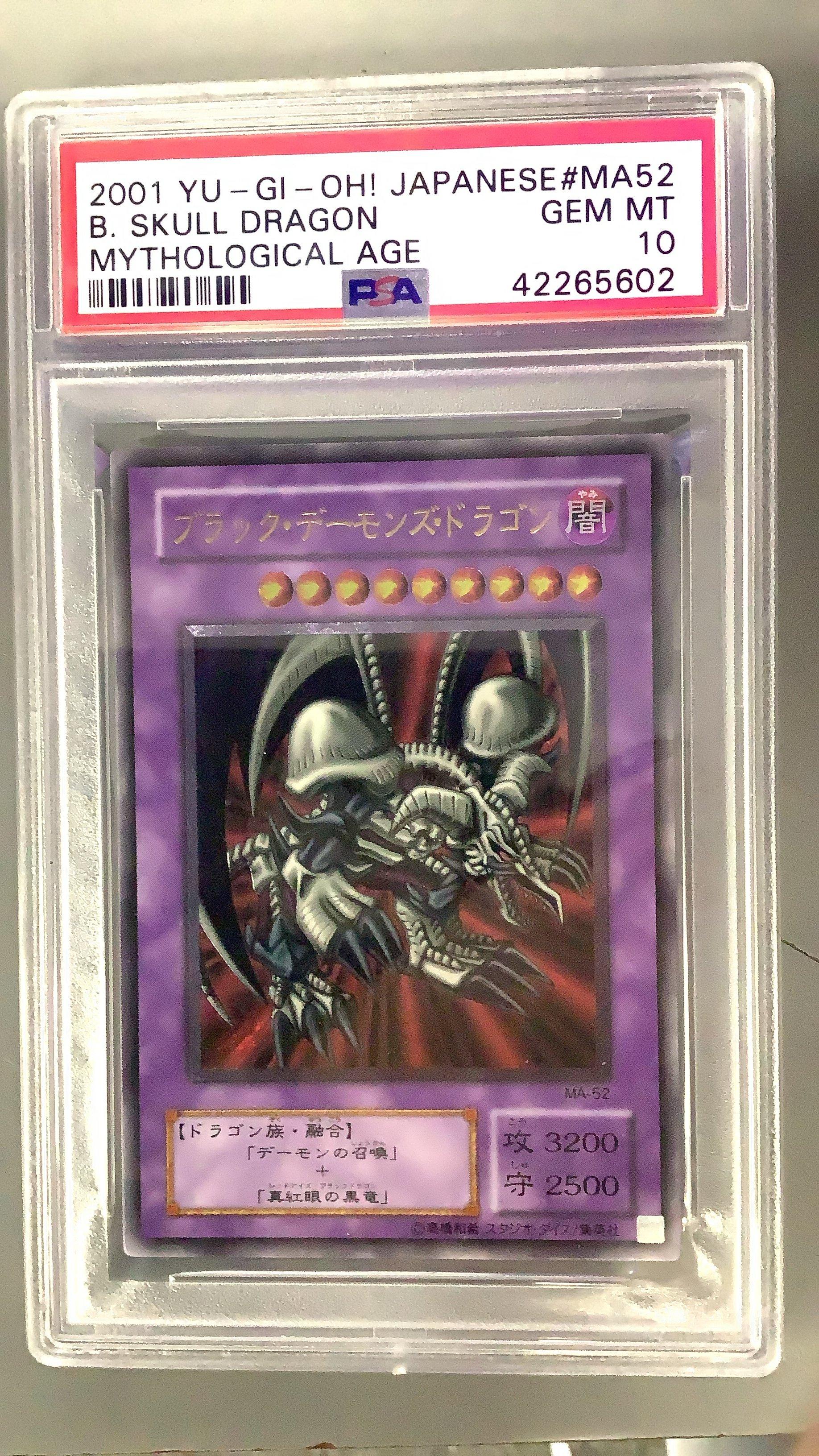 2001 Yu-gi-oh! Japanese Mythological Age Ma52 Black Skull Dragon PSA 10