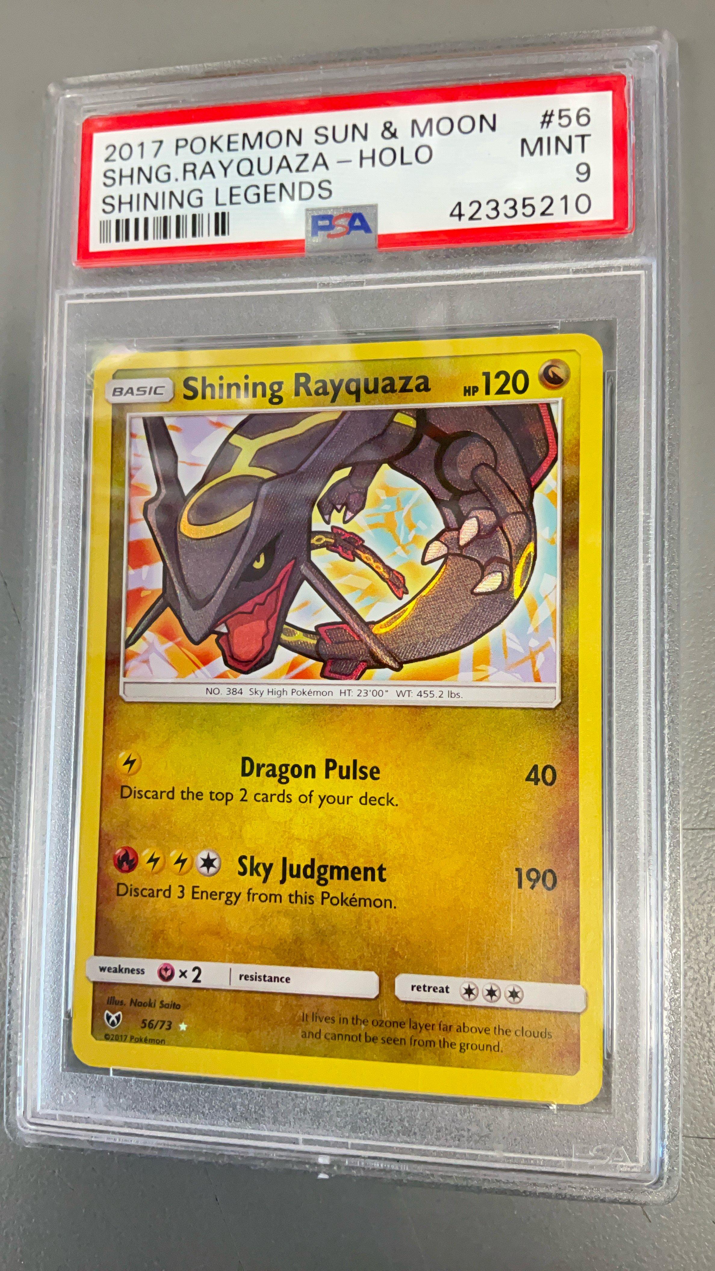 2017 Pokemon Sun & Moon Shining Legends 56 Shining Rayquaza-holo