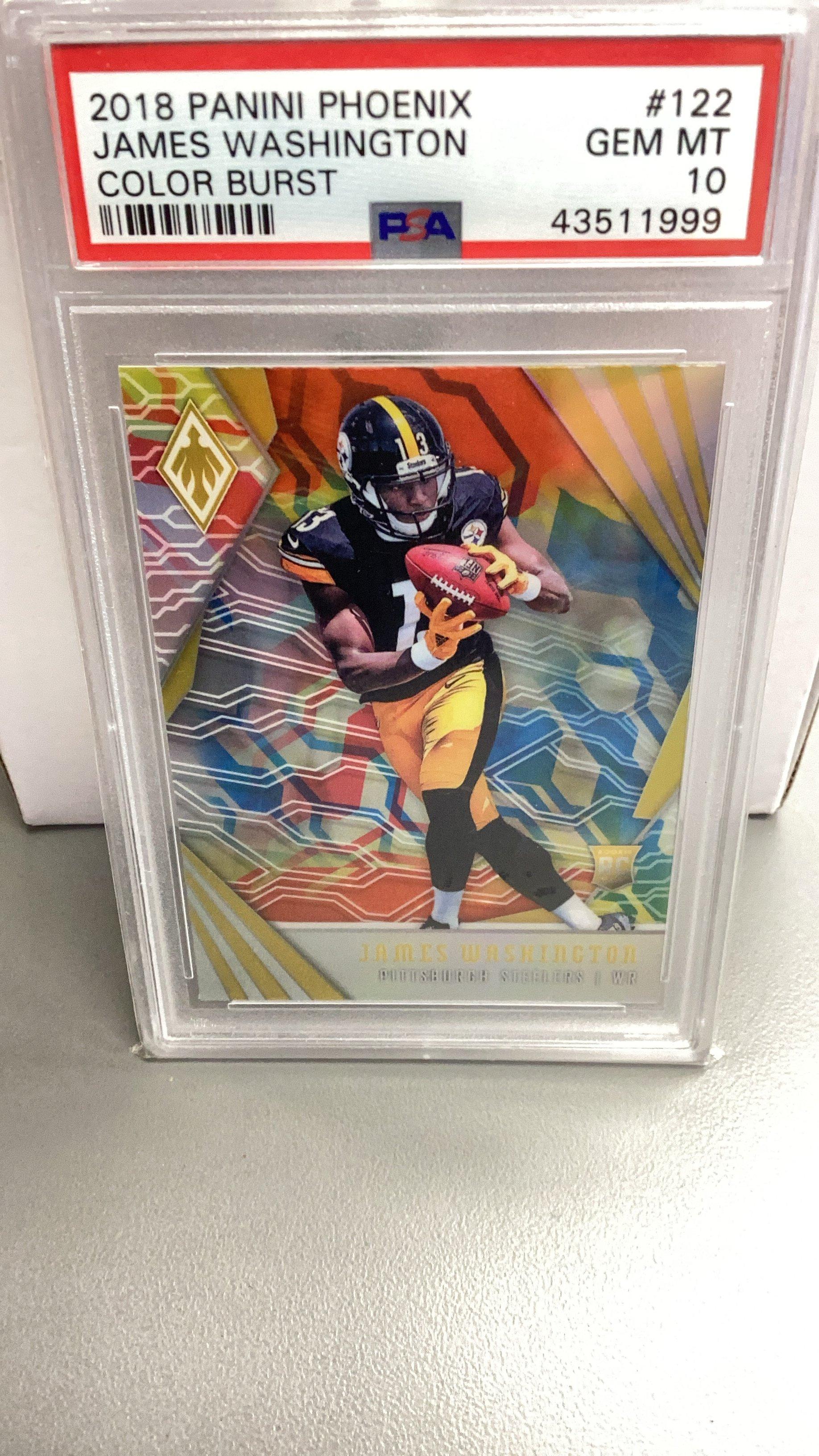 2018 Panini Phoenix 122 James Washington Color Burst PSA 10