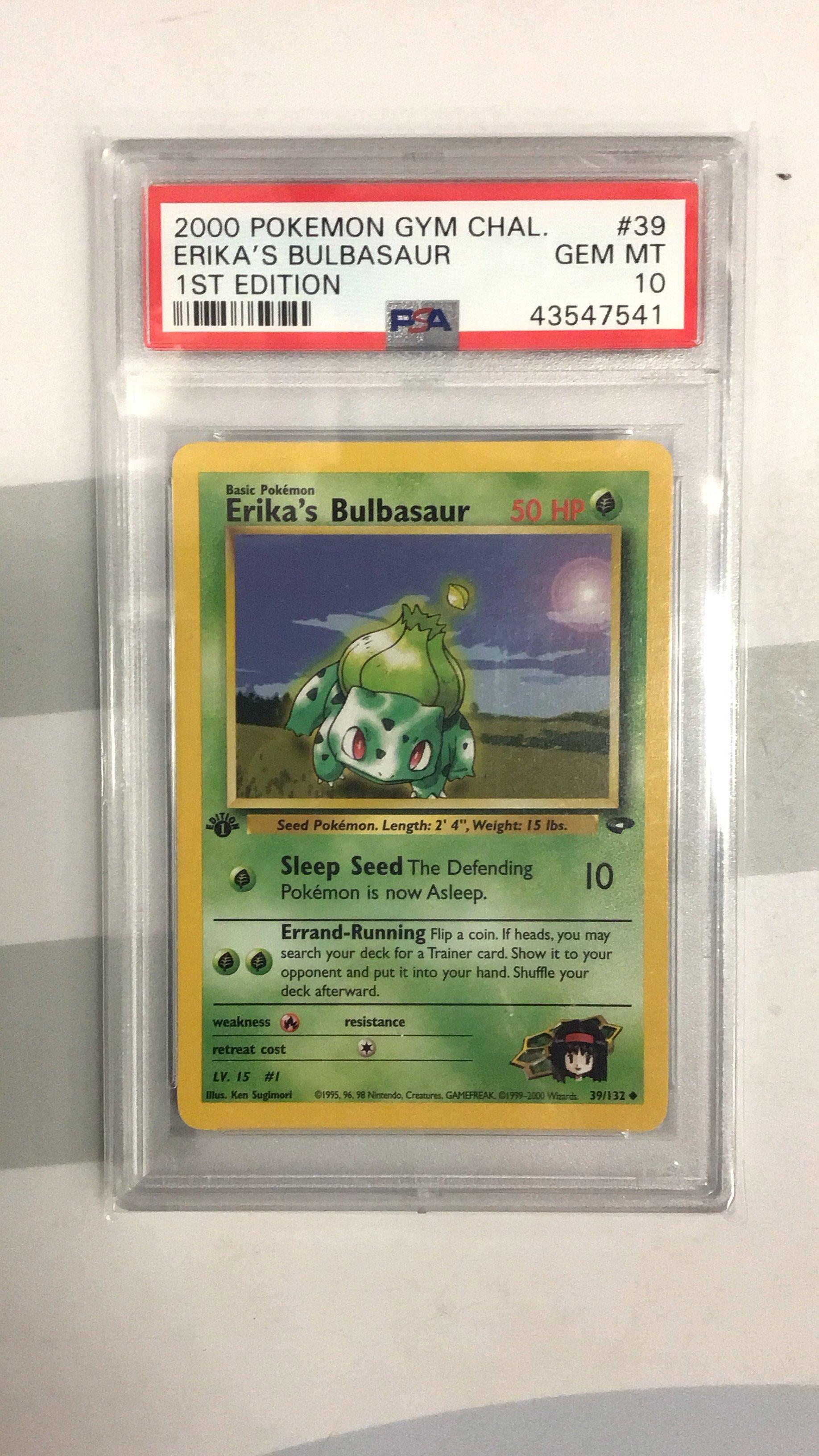 2000 Pokemon Gym Challenge 39 Erika's Bulbasaur 1st Edition PSA