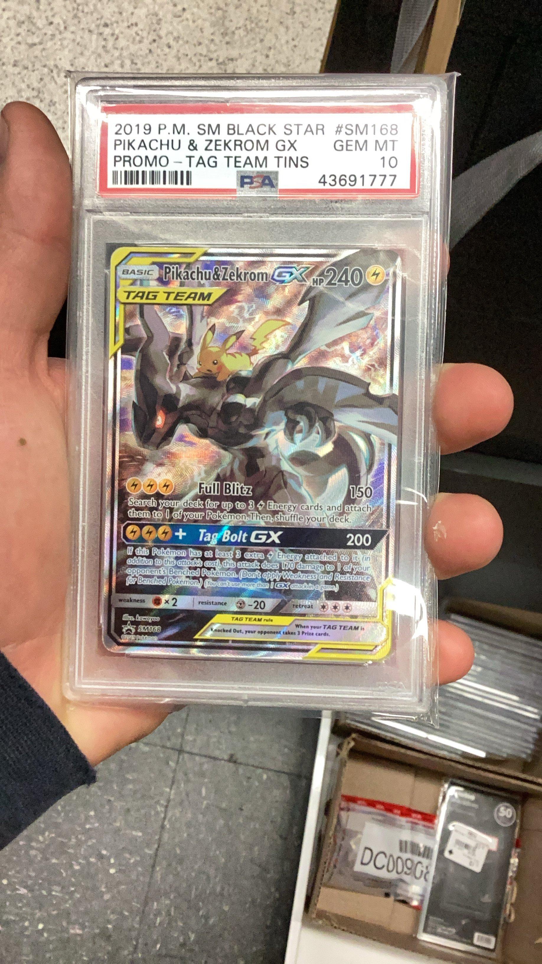 2019 Pokemon Sm Black Star Promo Sm168 Full Art/pikachu & Zekrom