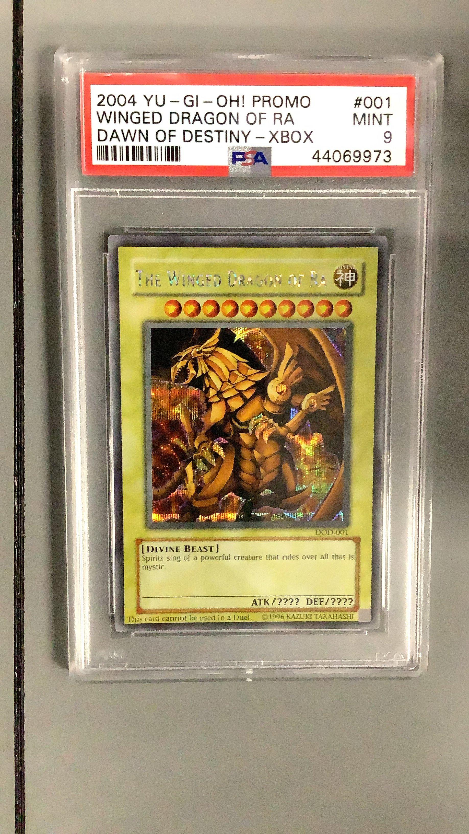 2004 Yu-gi-oh! Promo 001 The Winged Dragon Of Ra Dawn Of Destiny-xbox PSA