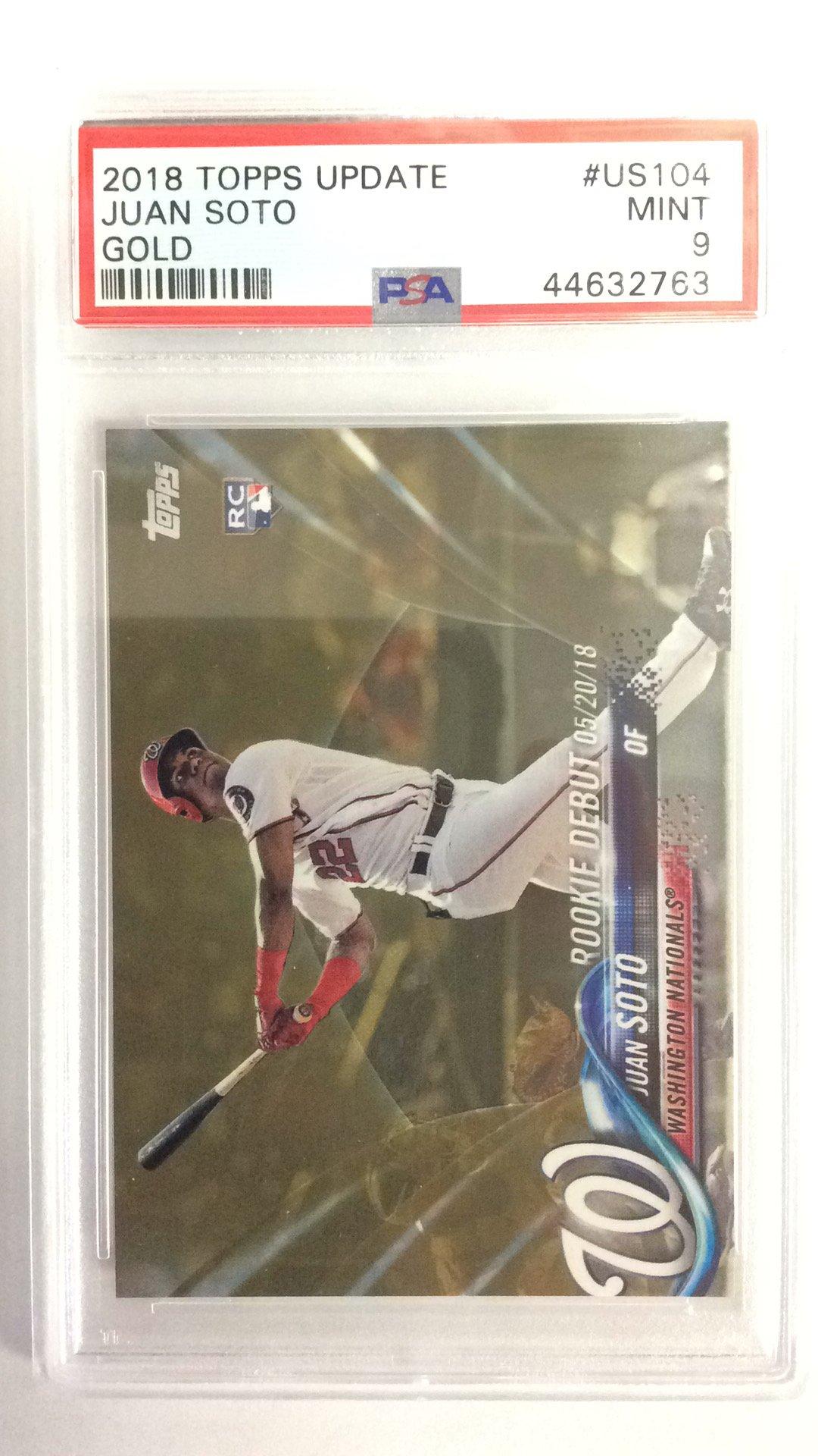 2018 Topps Update Us104 Juan Soto Gold PSA 9