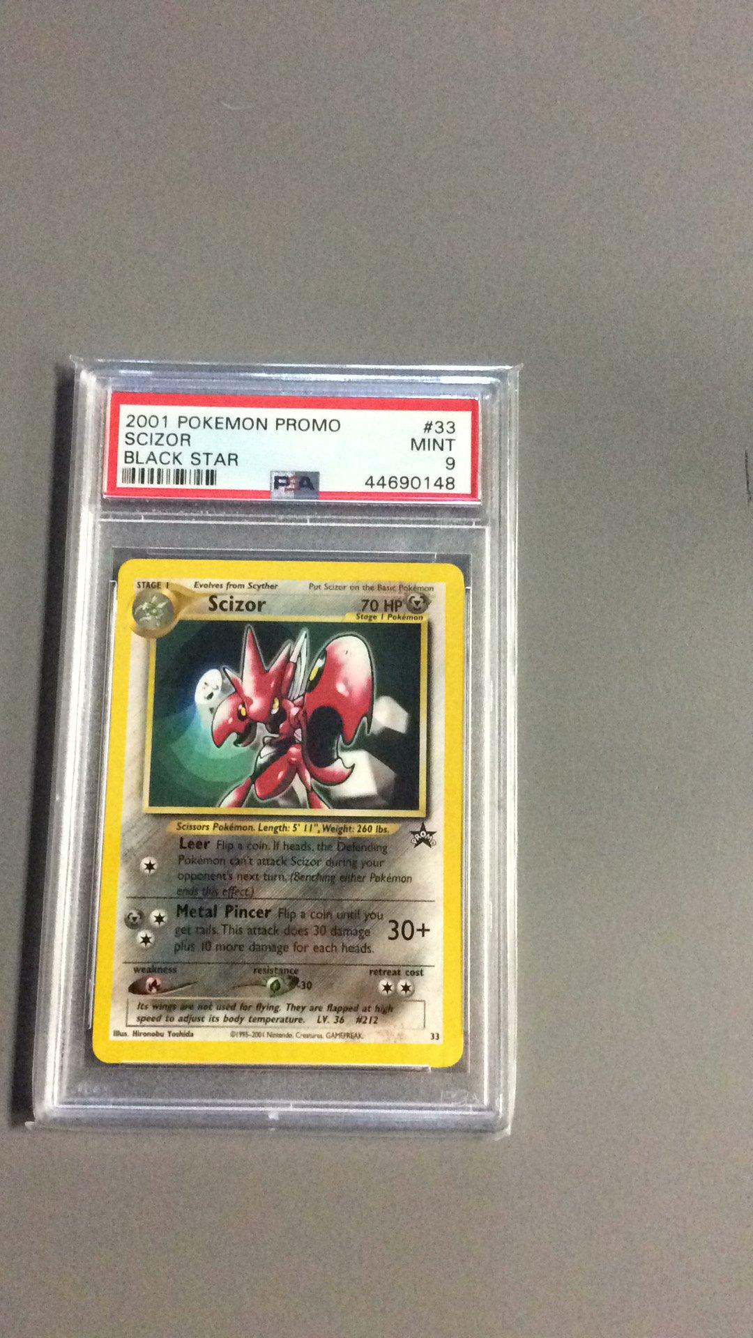 2001 Pokemon Promo Black Star 33 Scizor Pokemon League PSA 9