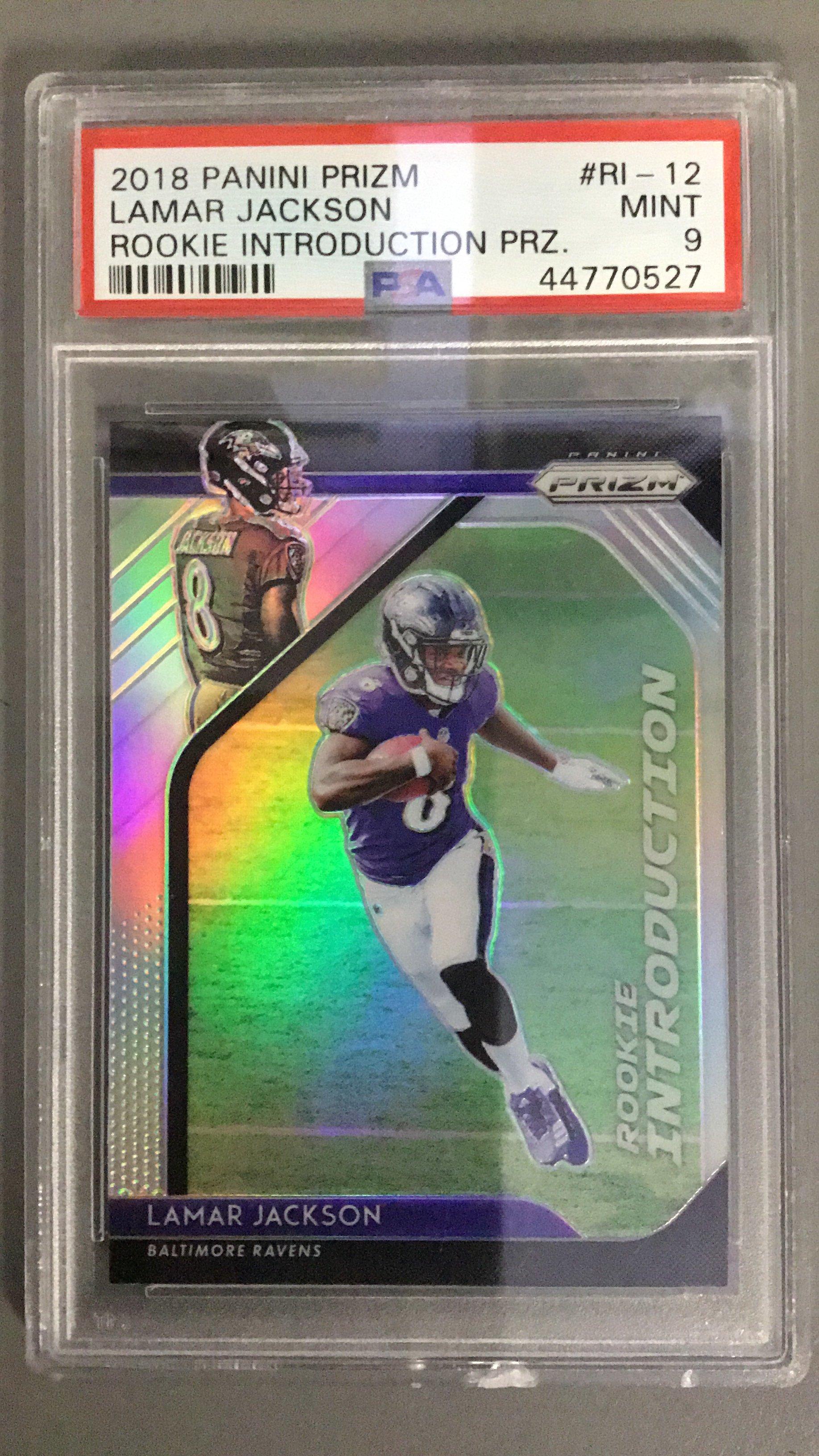 2018 Panini Prizm Rookie Introduction Ri-12 Lamar Jackson PSA