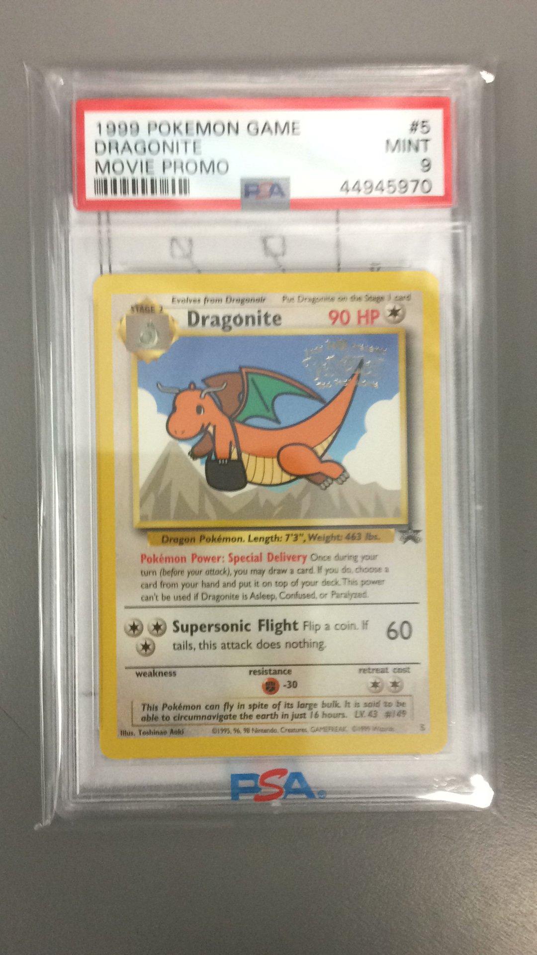 1999 Pokemon Game Movie 5 Dragonite Movie Promo PSA 9 Graded Card | GameStop