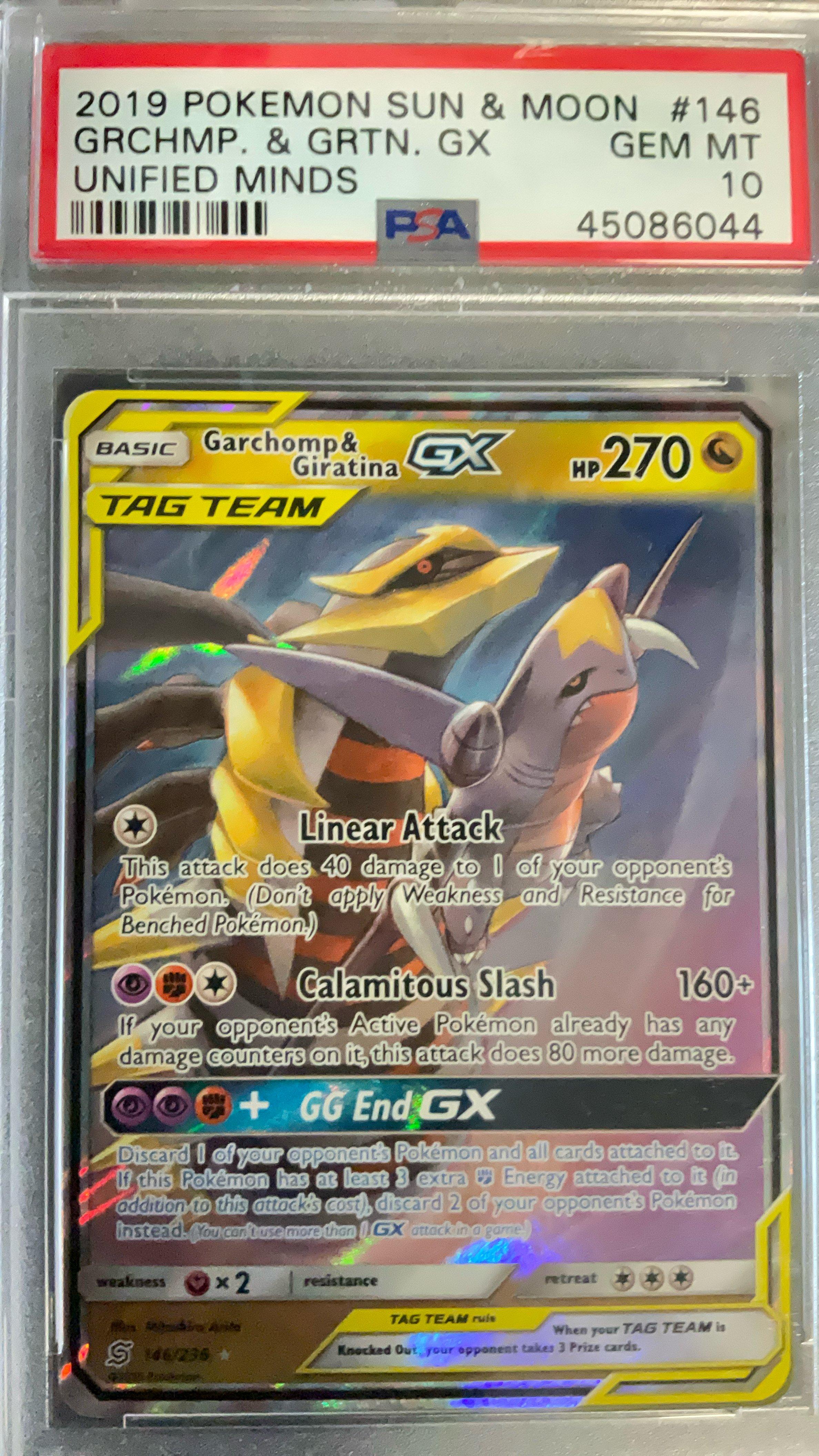 2019 Pokemon Sun & Moon Unified Minds 146 Garchomp & Giratina Gx