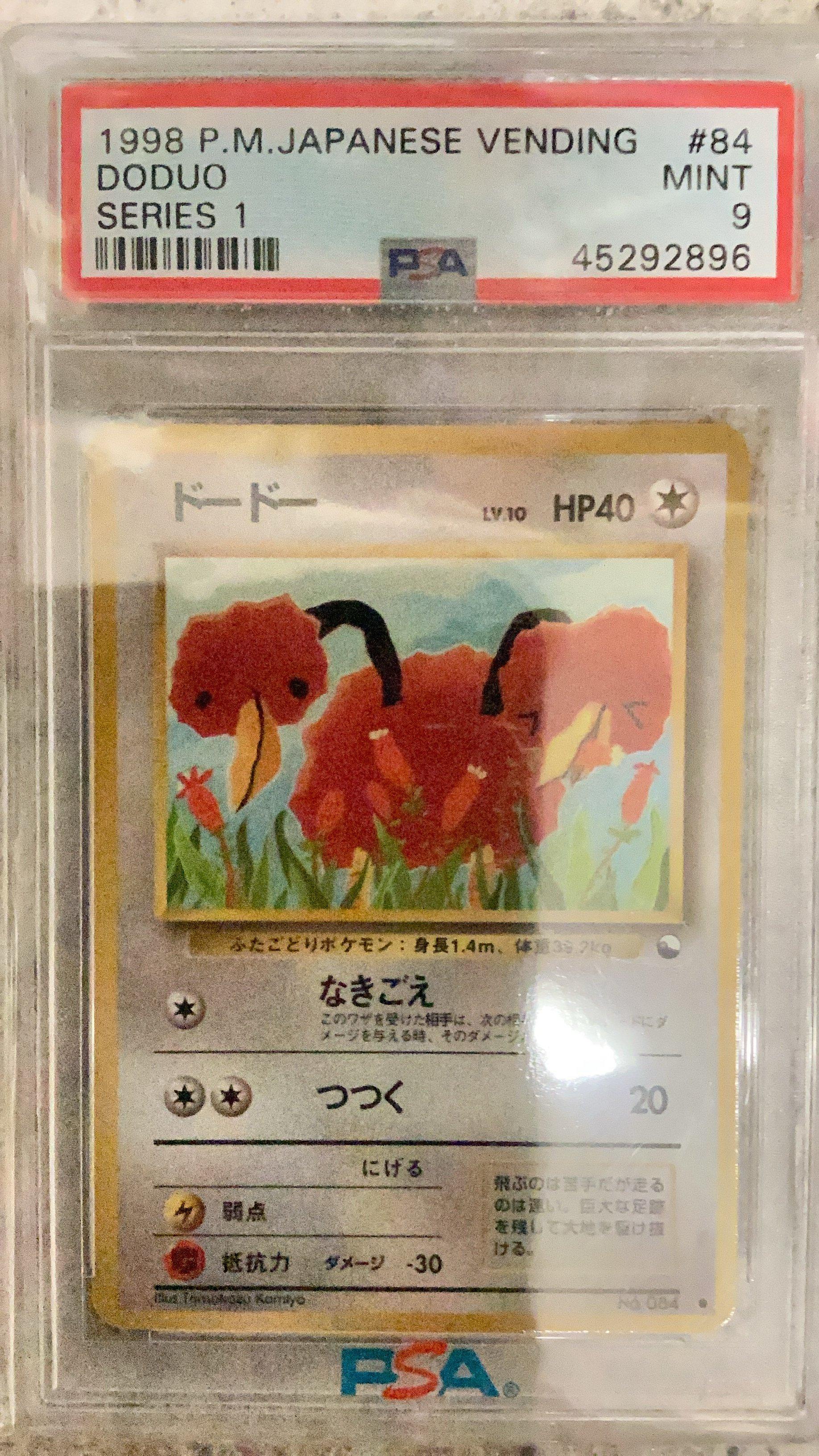 1998 Pokemon Japanese Vending 84 Doduo Series 1 PSA 9 Graded Card