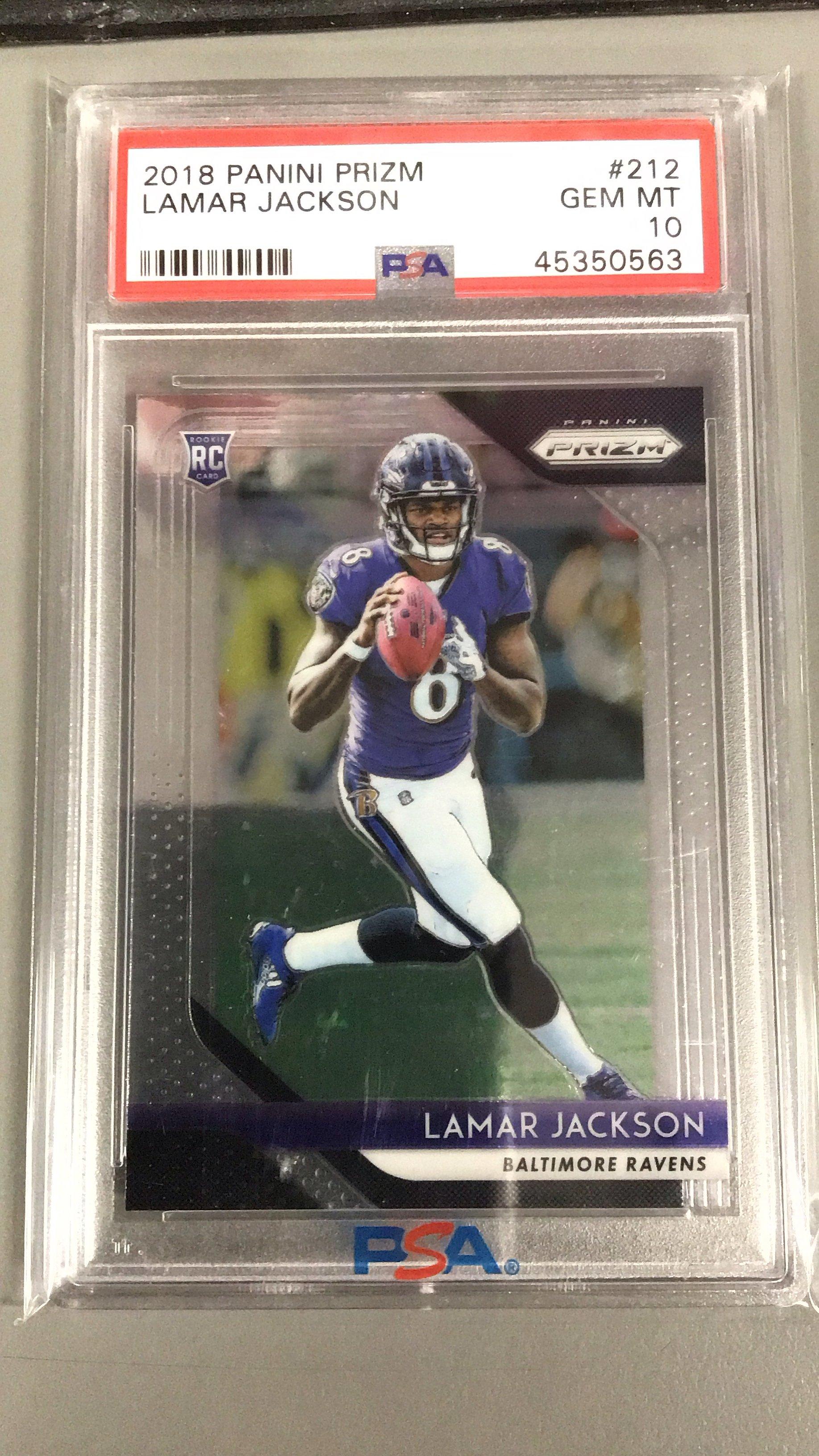 2018 Panini Prizm 212 Lamar Jackson PSA