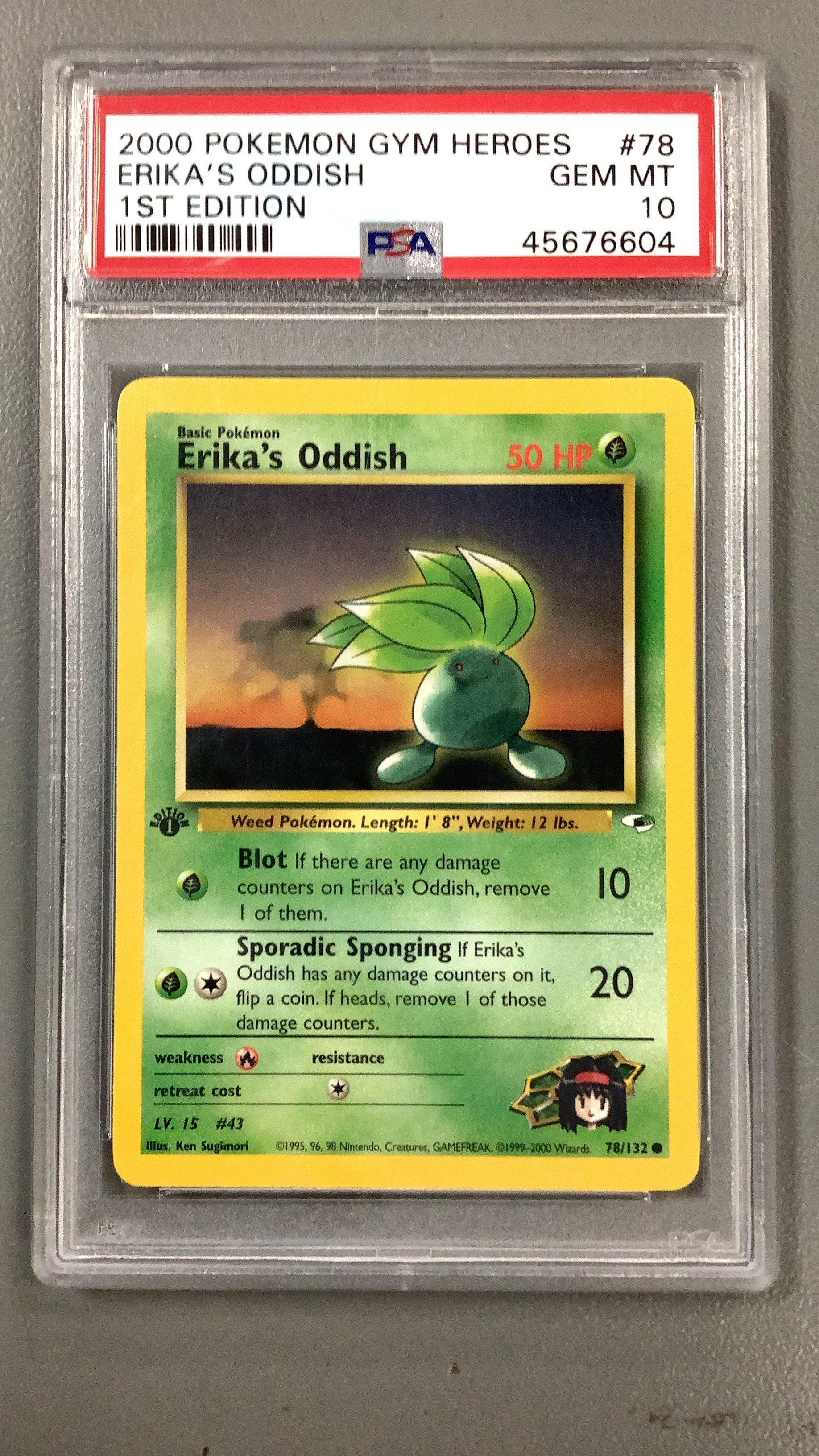 2000 Pokemon Gym Heroes 78 Erika's Oddish PSA