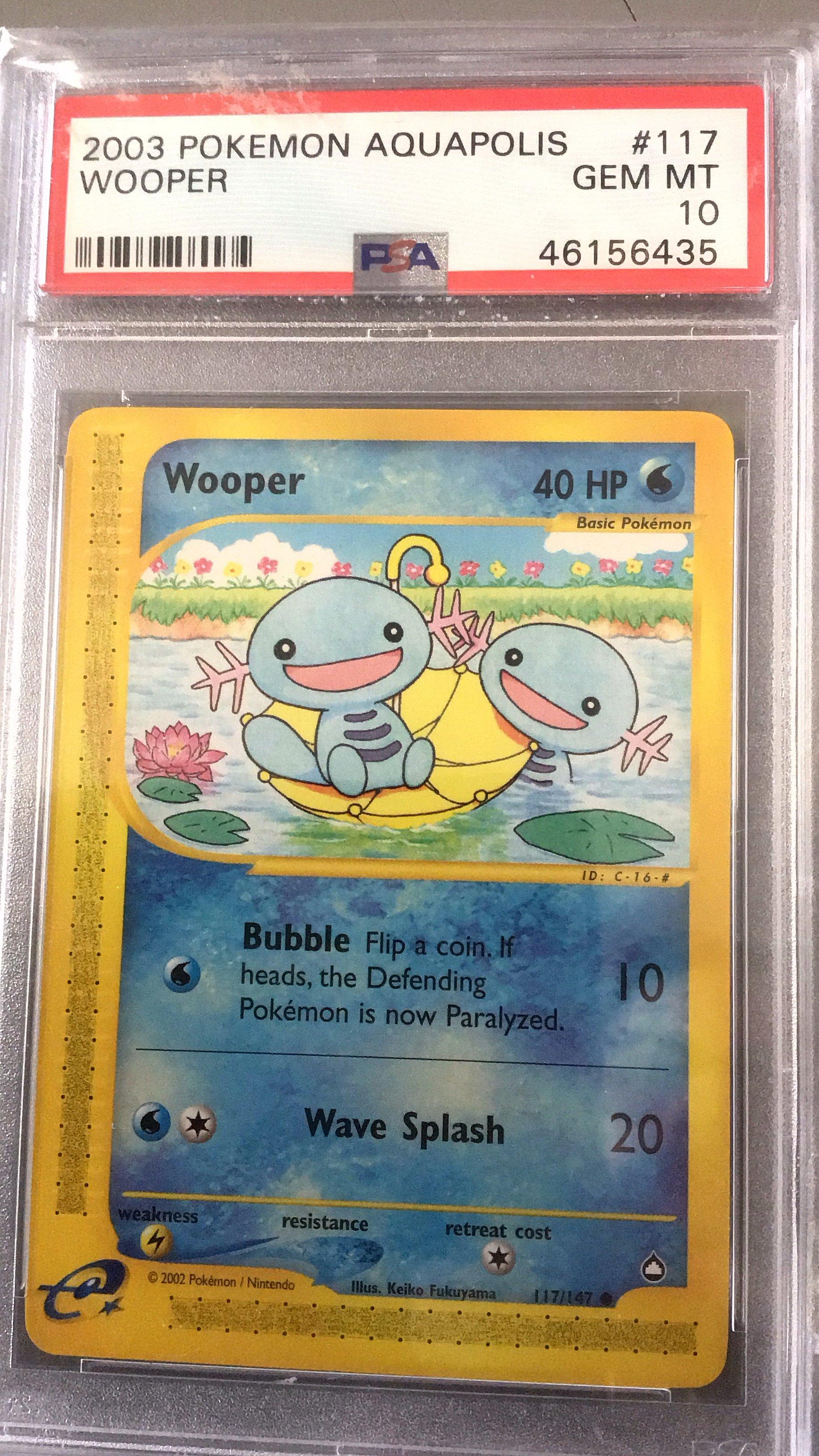 2003 Pokemon Aquapolis 117 Wooper PSA 10 Graded Card | GameStop