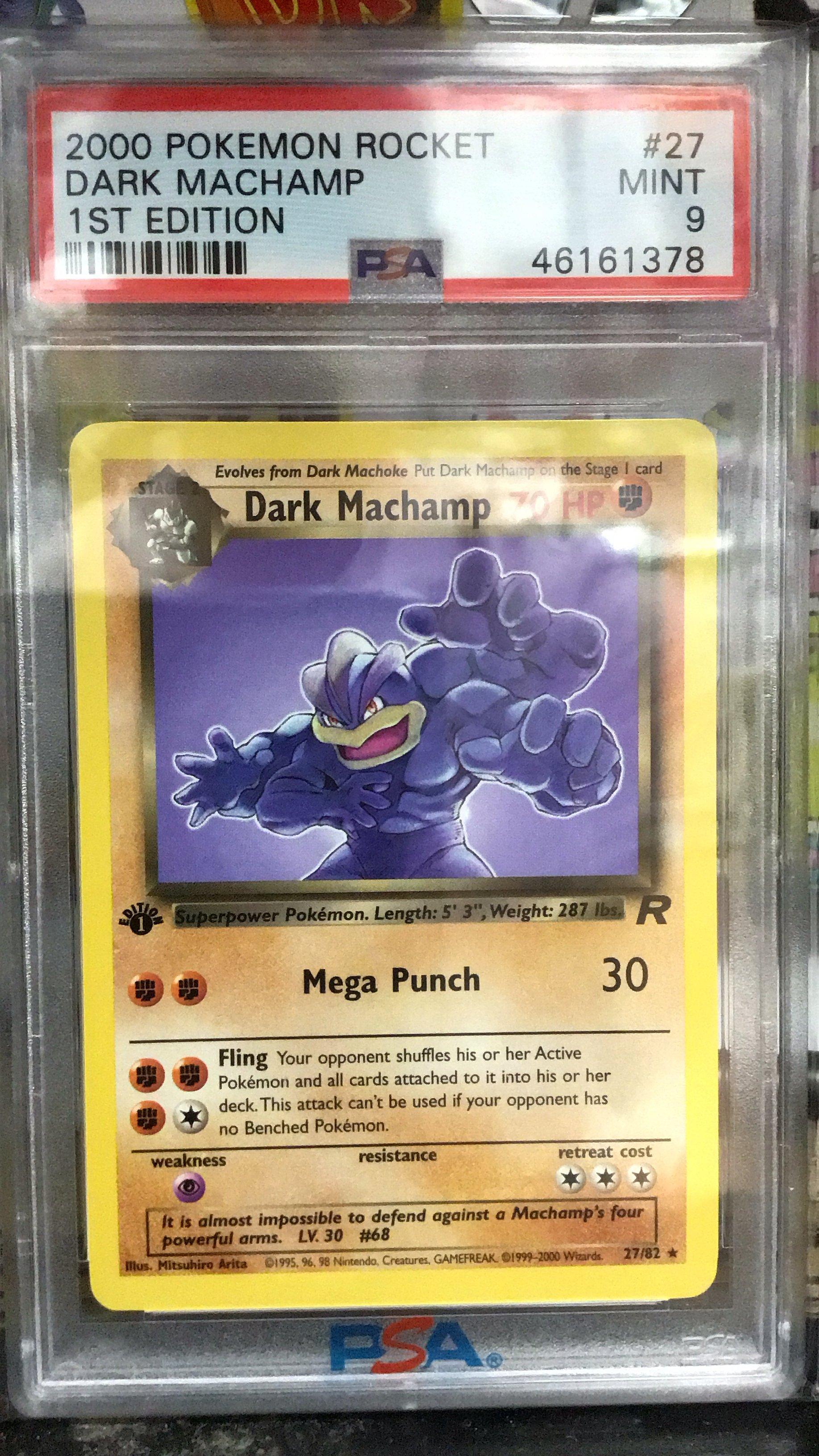 2000 Pokemon Rocket 27 Dark Machamp 1st Edition PSA
