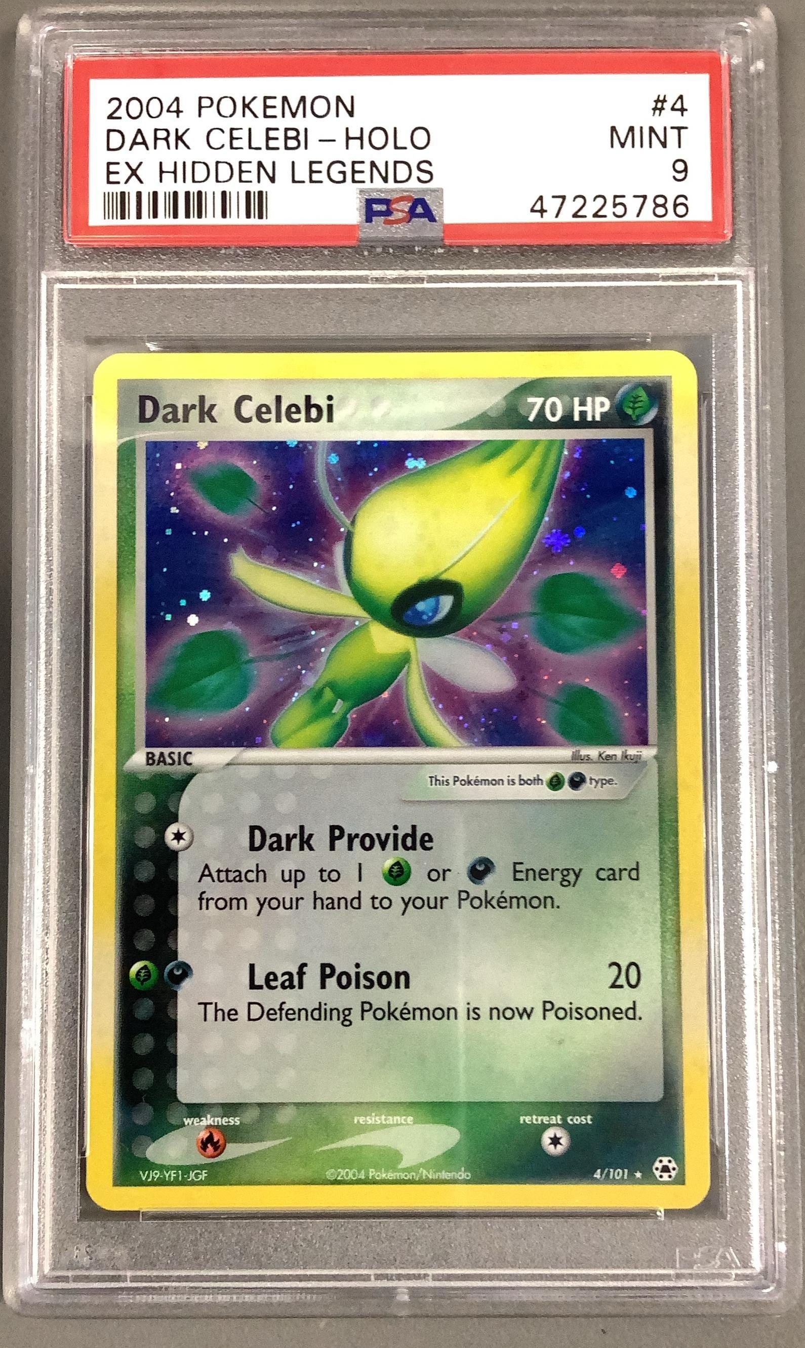2004 Pokemon Ex Hidden Legends 4 Dark Celebi-holo PSA