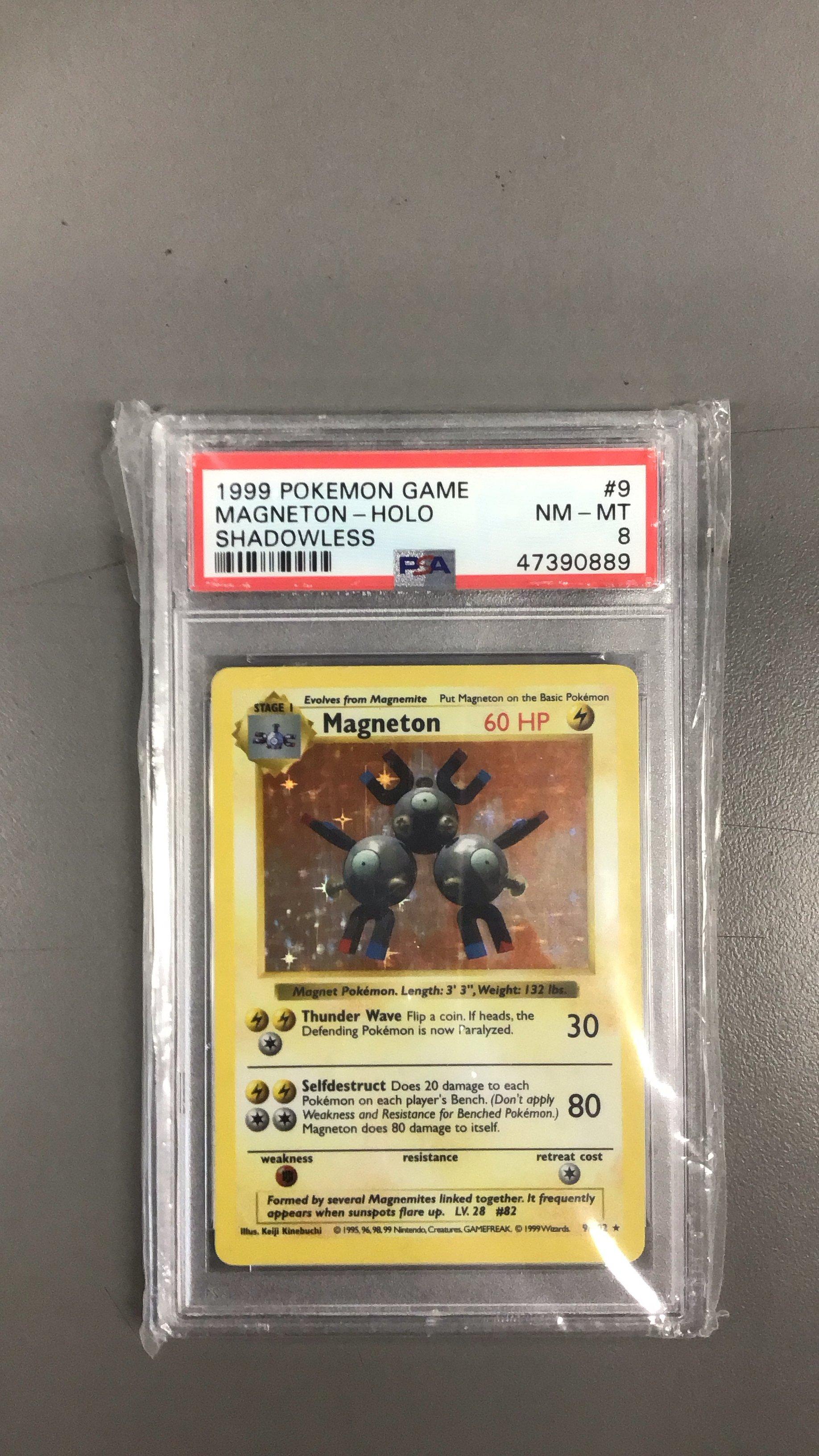 1999 Pokemon Game 9 Magneton-holo Shadowless PSA
