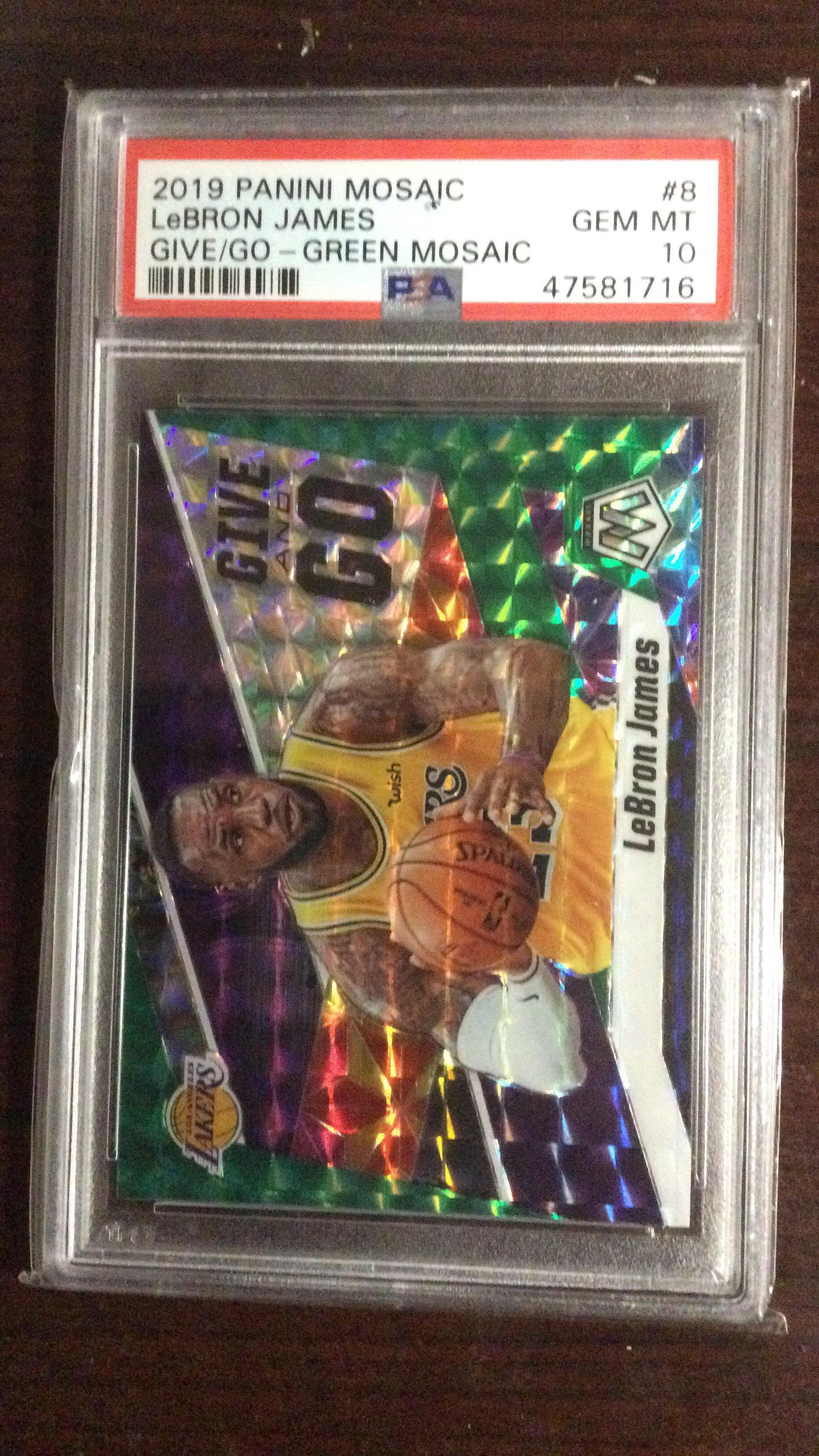 2019 panini mosaic lebron james psa 10
