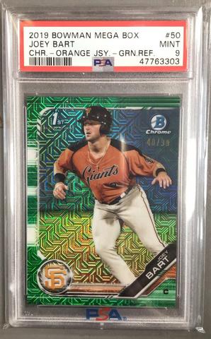 2019 Bowman Mega Box Chrome 50 Joey Bart Orange Jersey-green